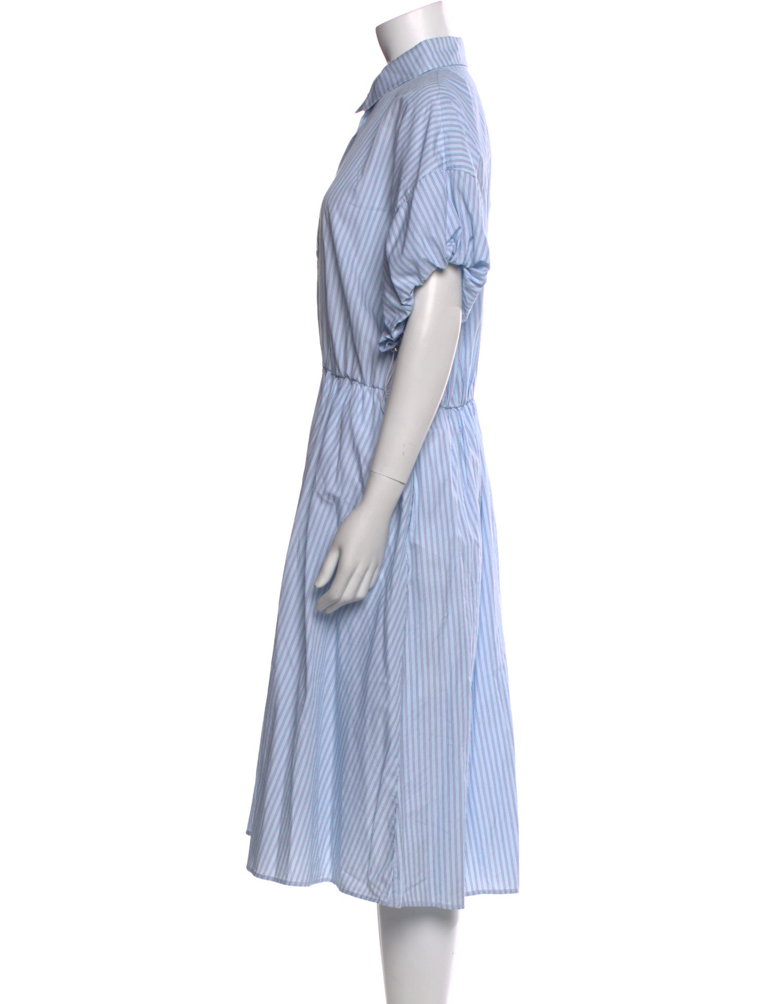 Maje Striped Midi Length Dress