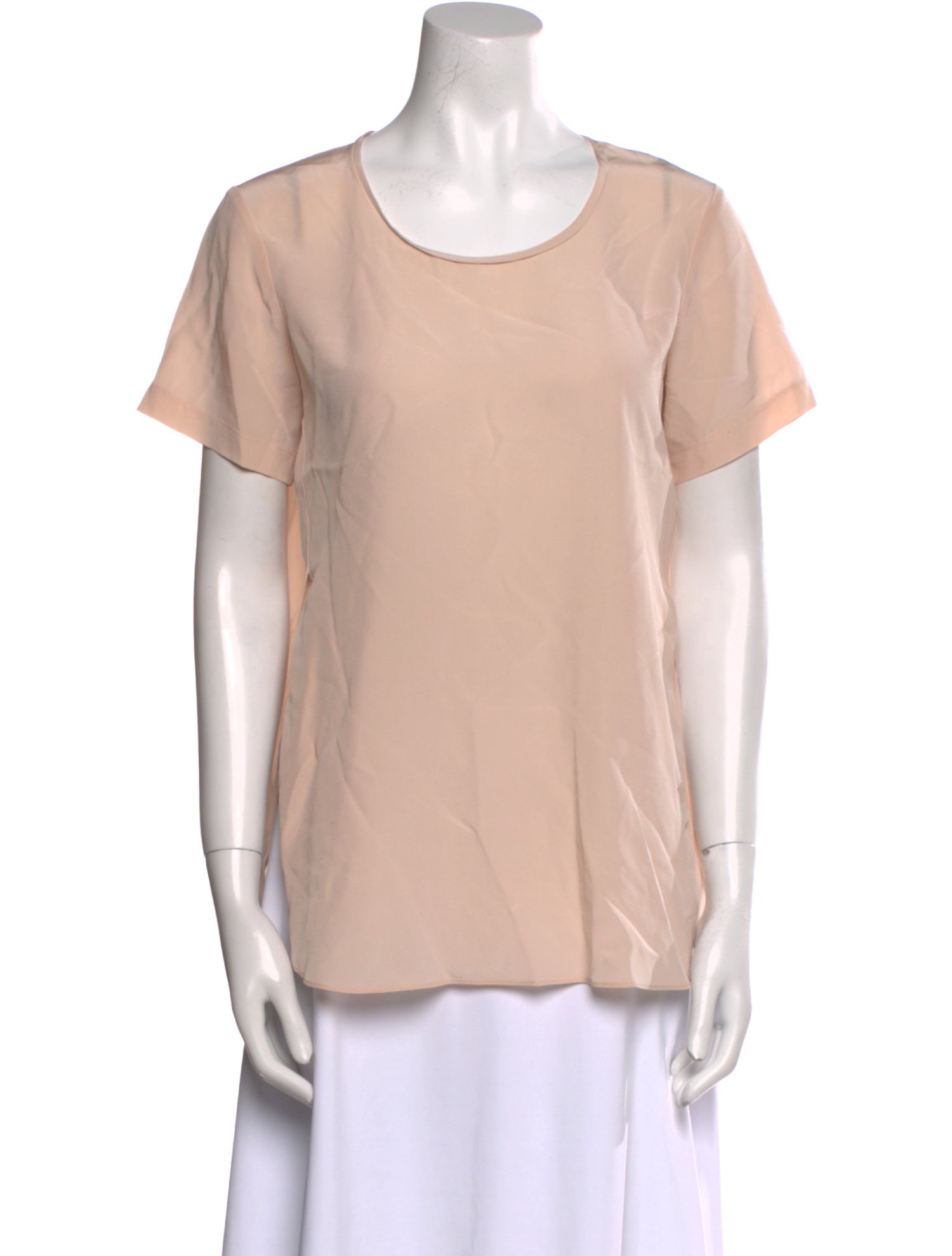 Maje Silk Scoop Neck T-Shirt