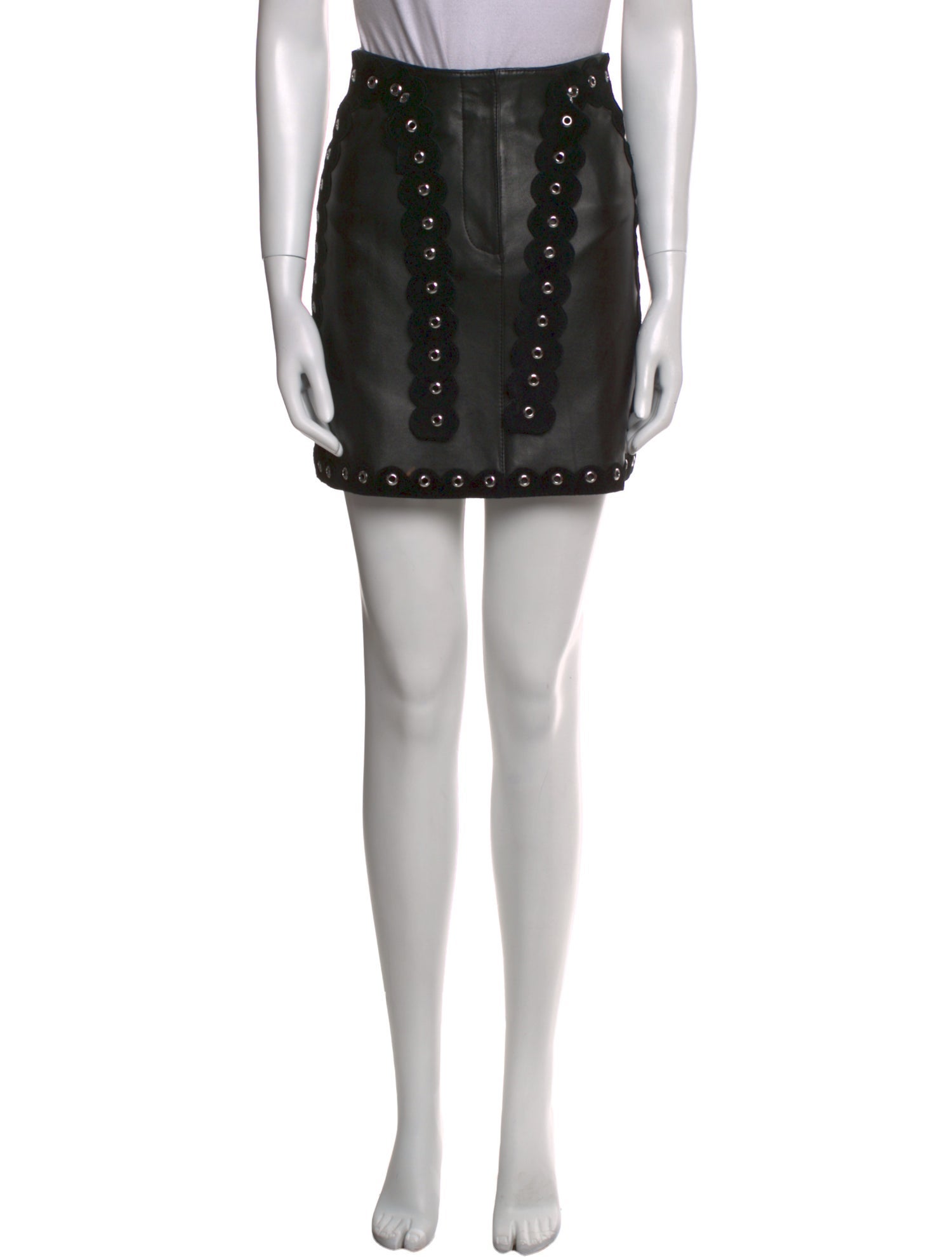 Maje Leather Mini Skirt