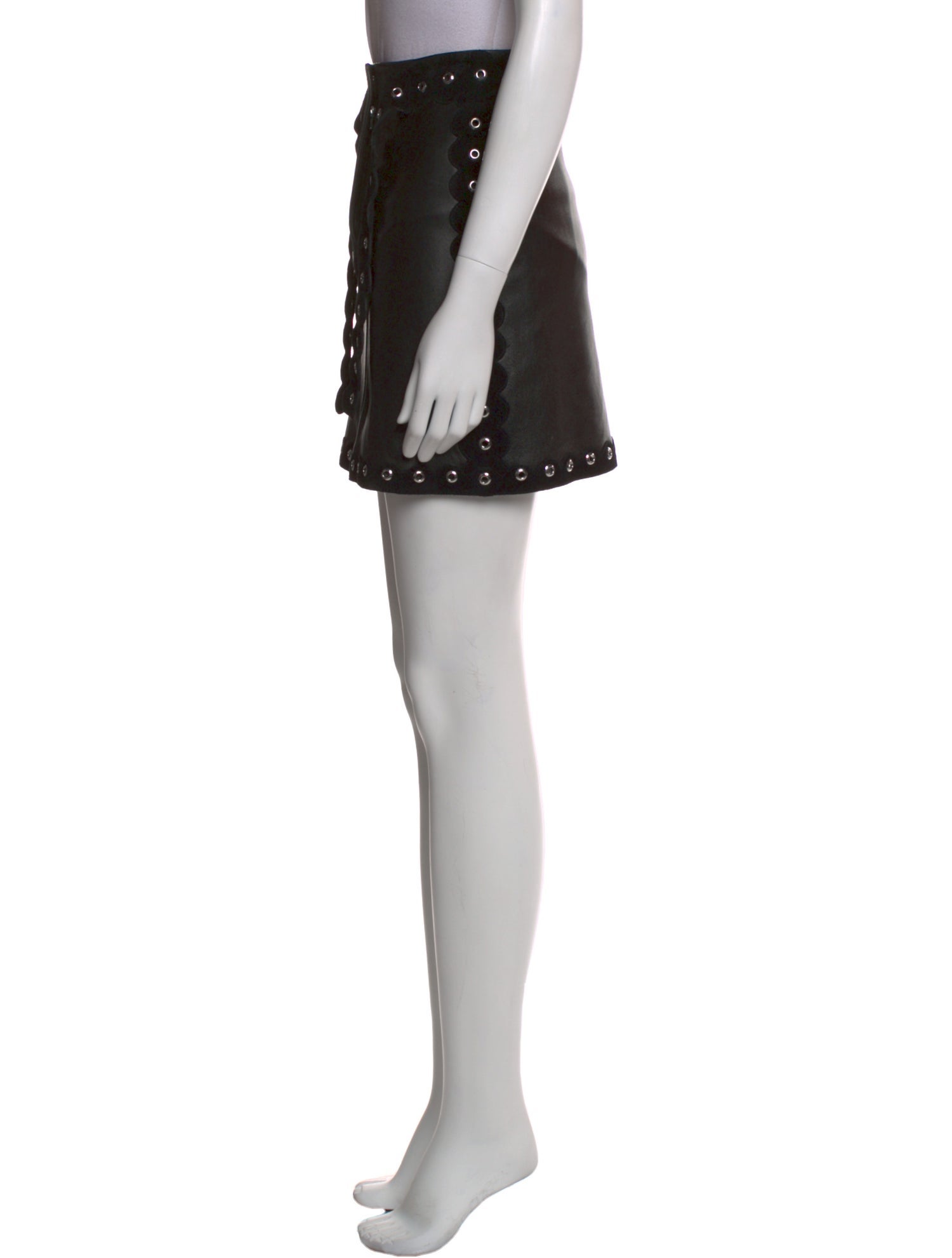 Maje Leather Mini Skirt