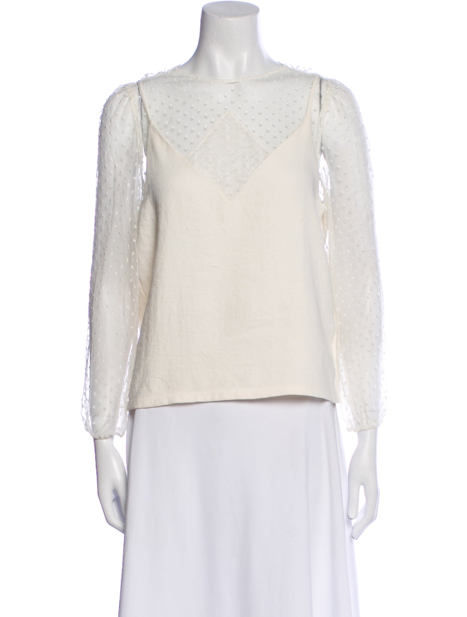 Maje V-Neck Three-Quarter Sleeve Blouse