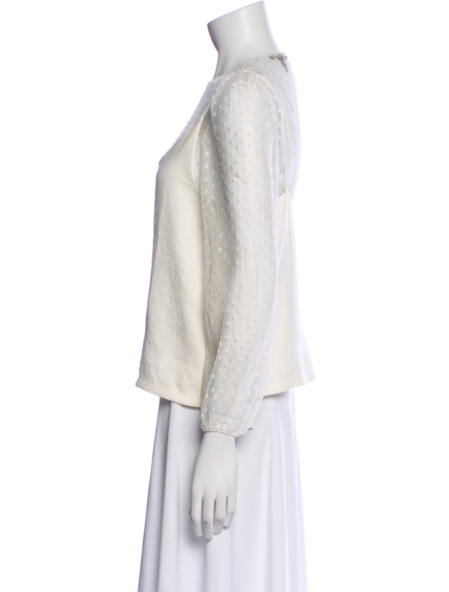 Maje V-Neck Three-Quarter Sleeve Blouse