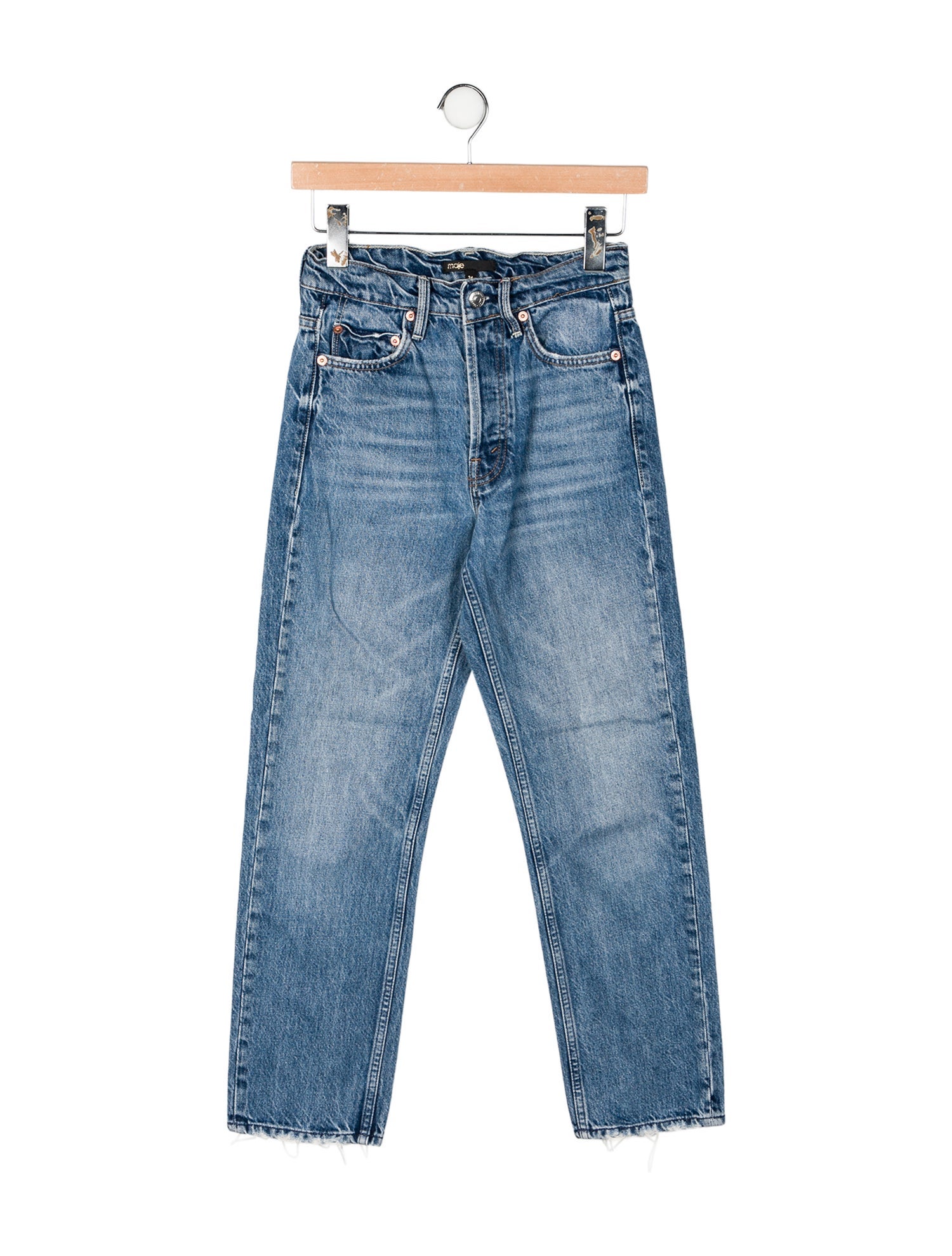 Maje Mid-Rise Straight Leg Jeans