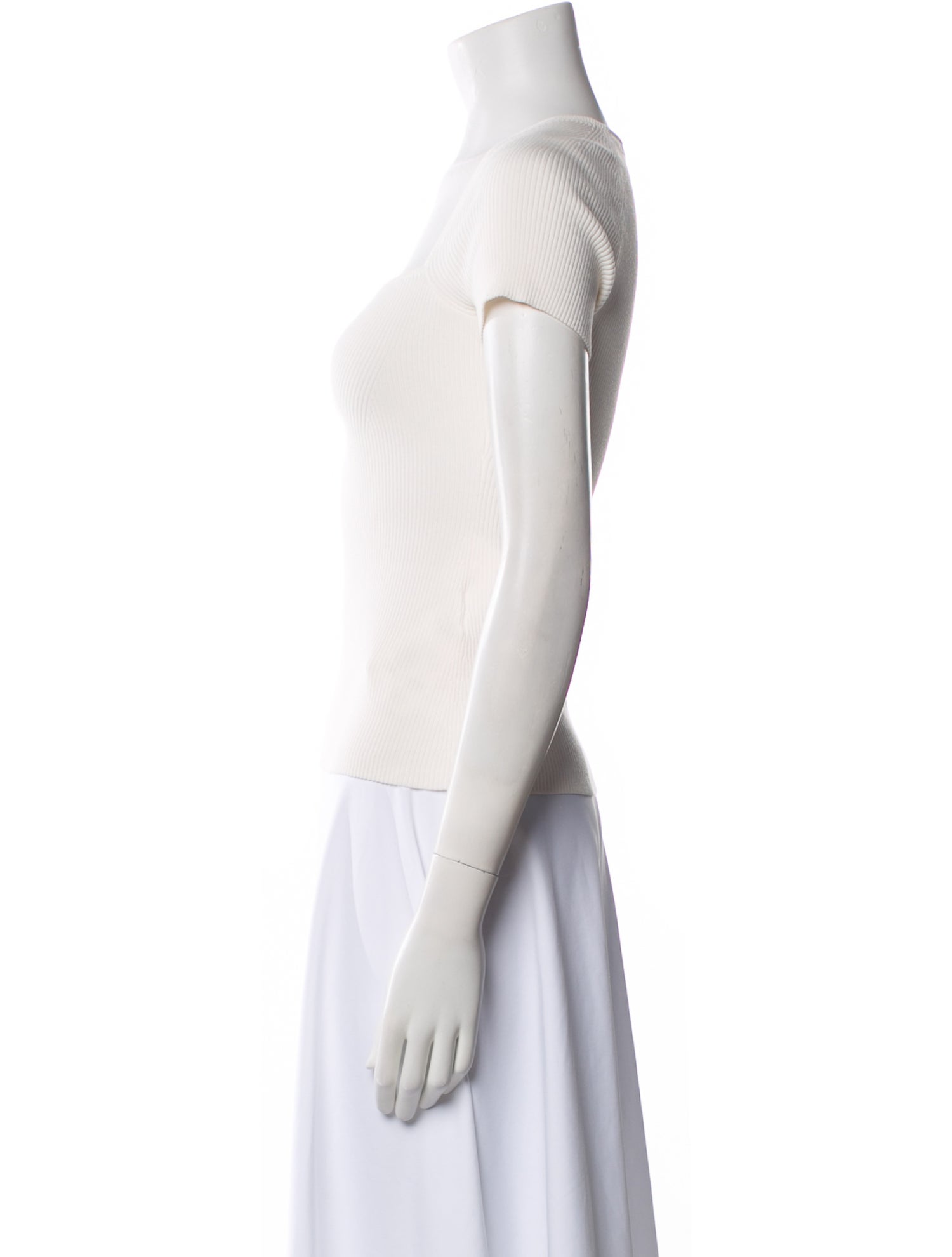 Maje Square Neckline Short Sleeve Top