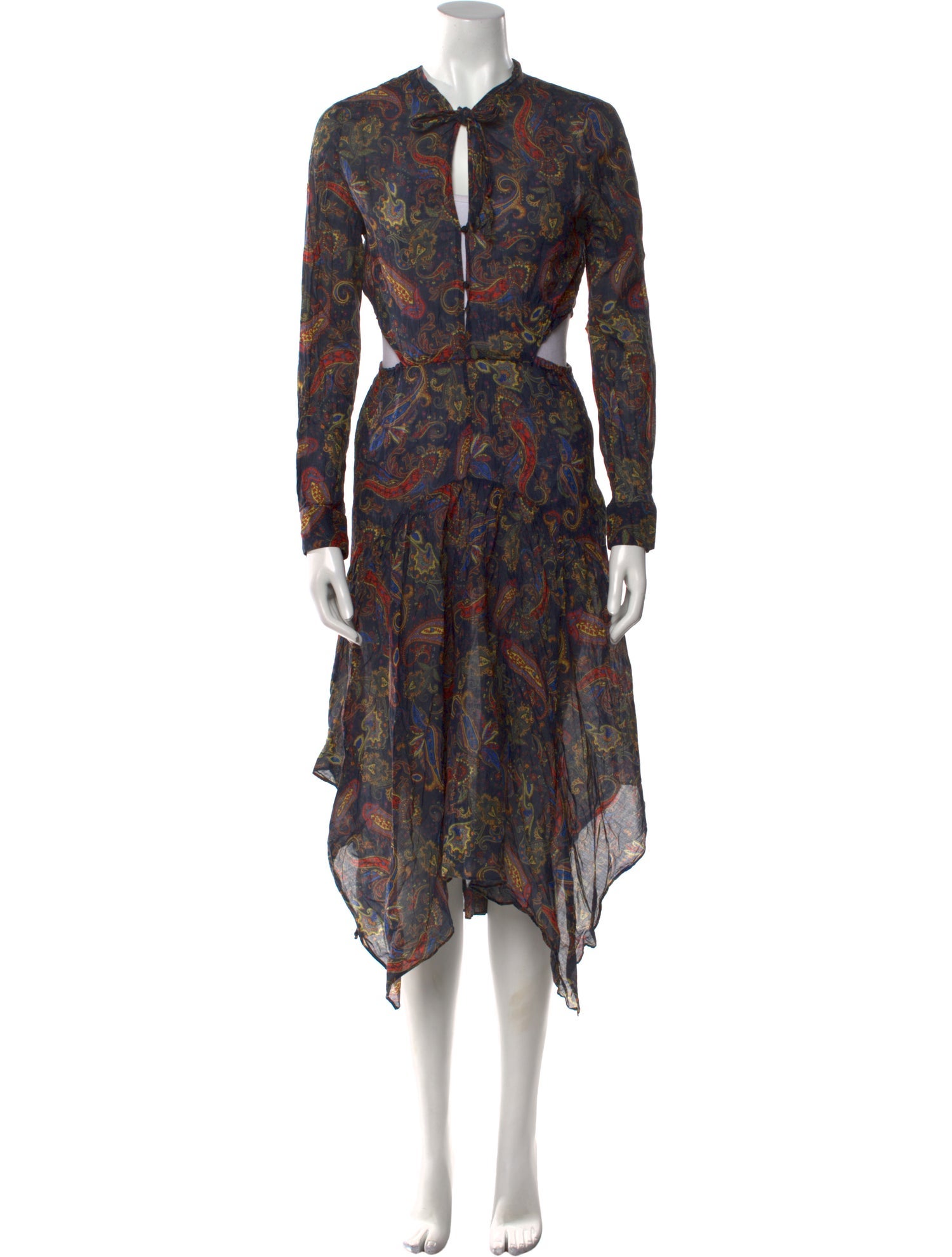 Maje Floral Print Midi Length Dress