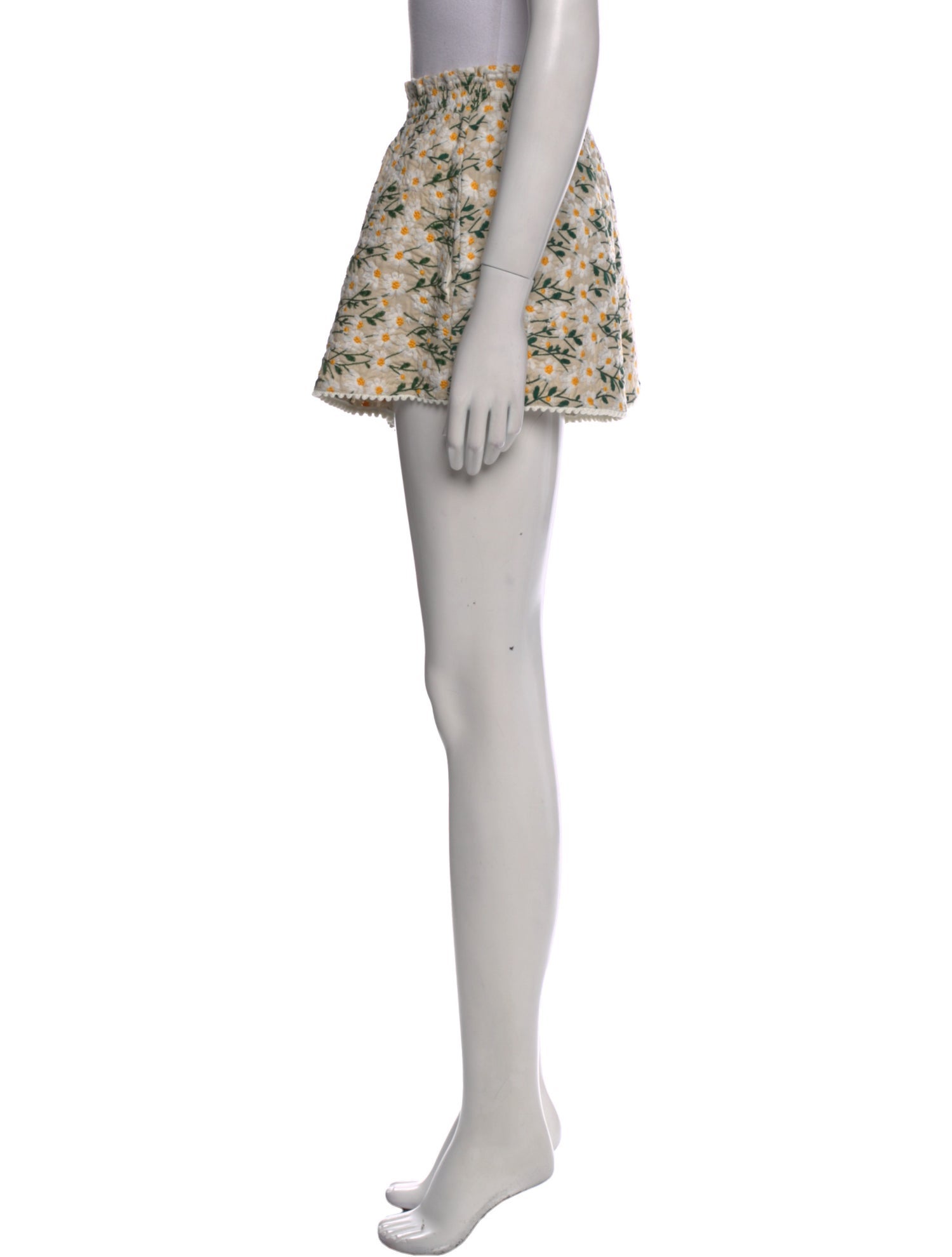 Maje Floral Print Mini Shorts