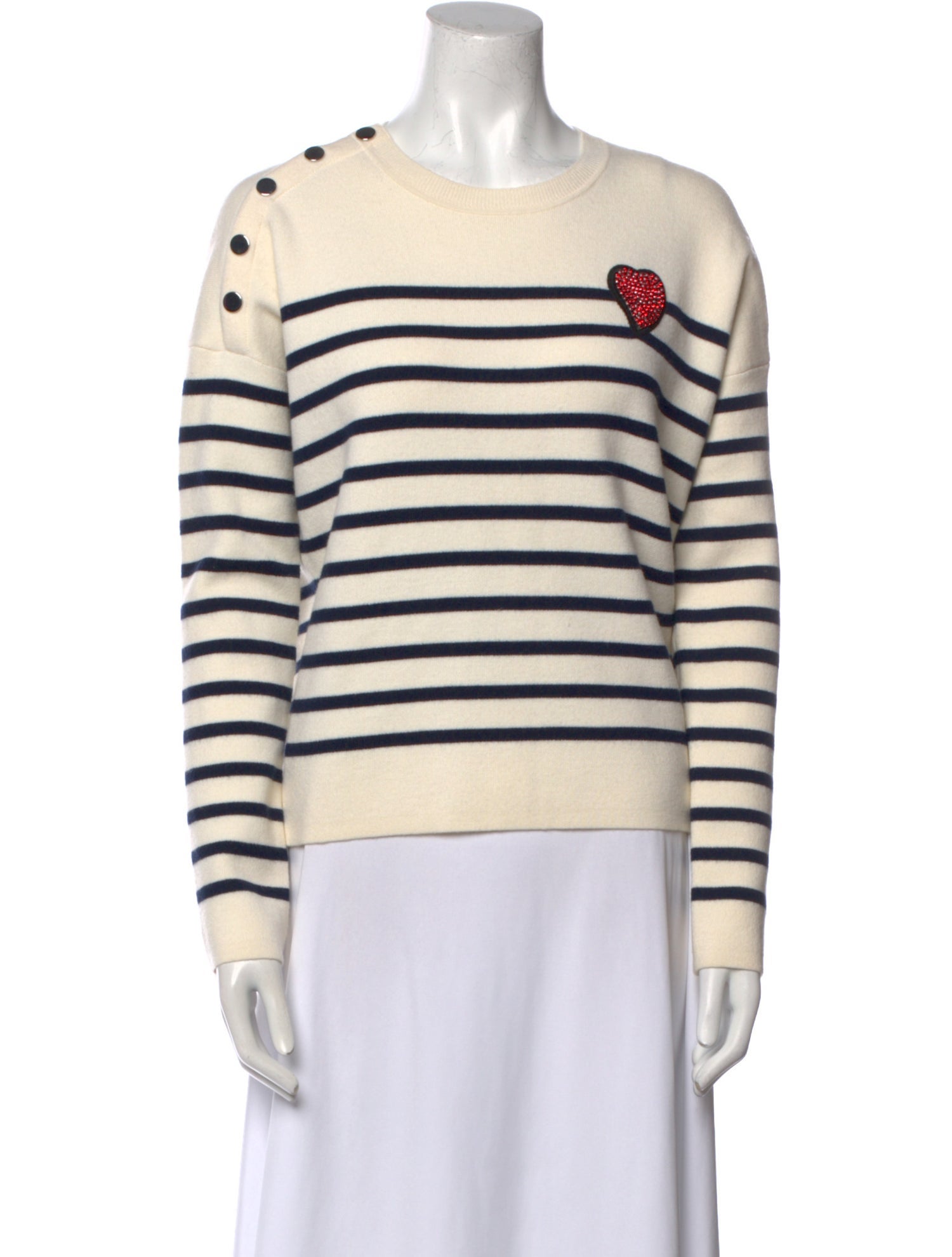 Maje Striped Crew Neck Sweater w/ Tags