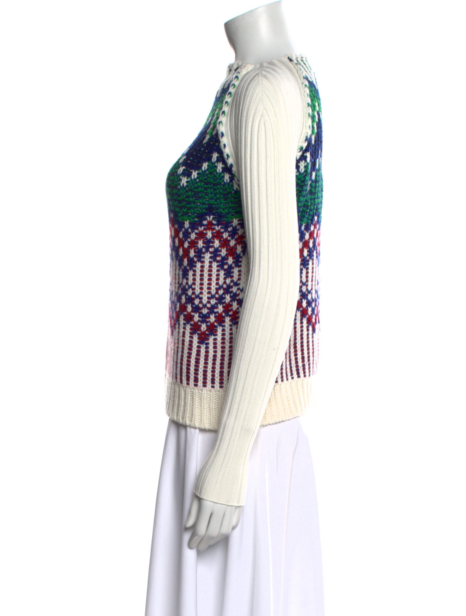 Maje Printed Crew Neck Sweater