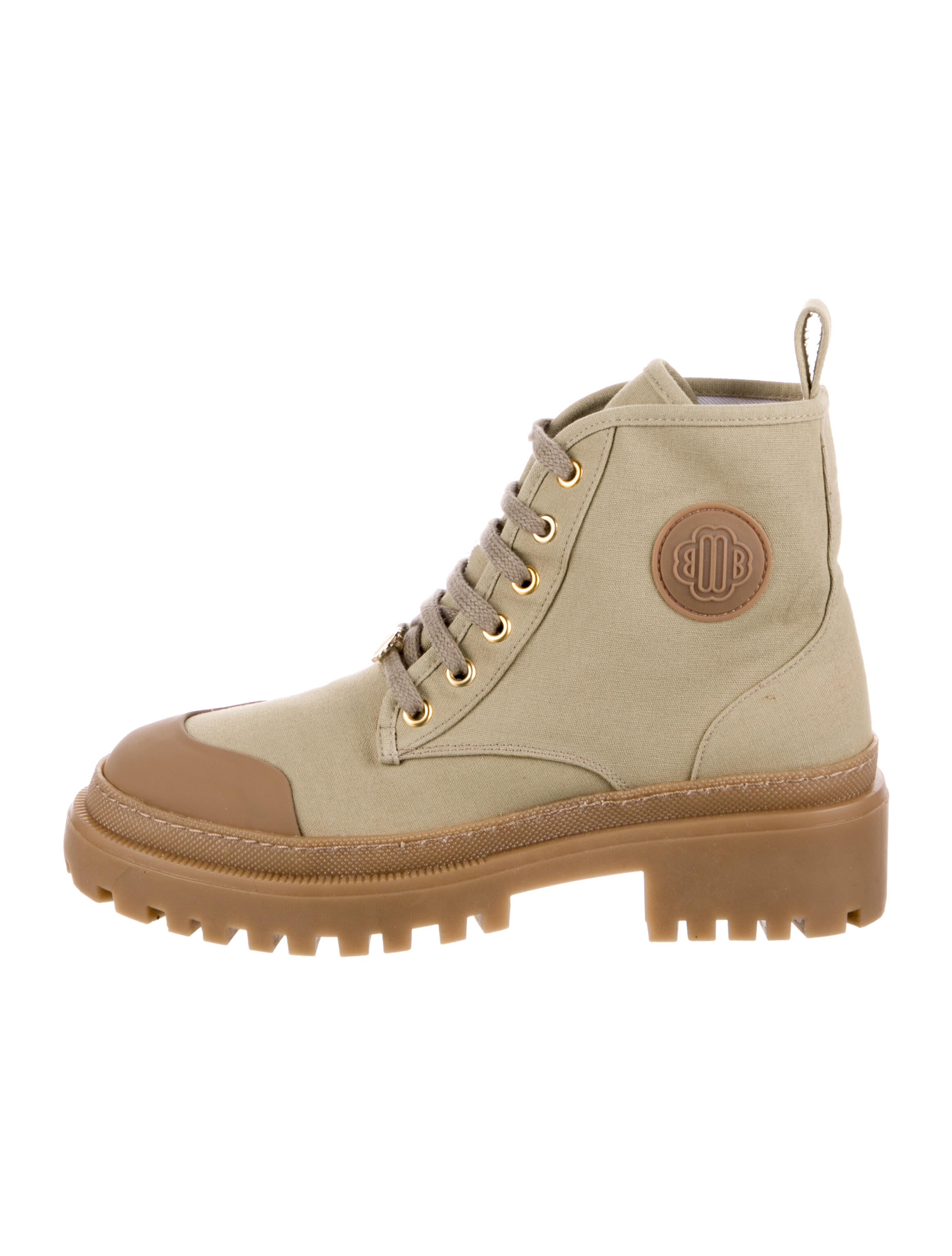 Maje Suede Colorblock Pattern Combat Boots