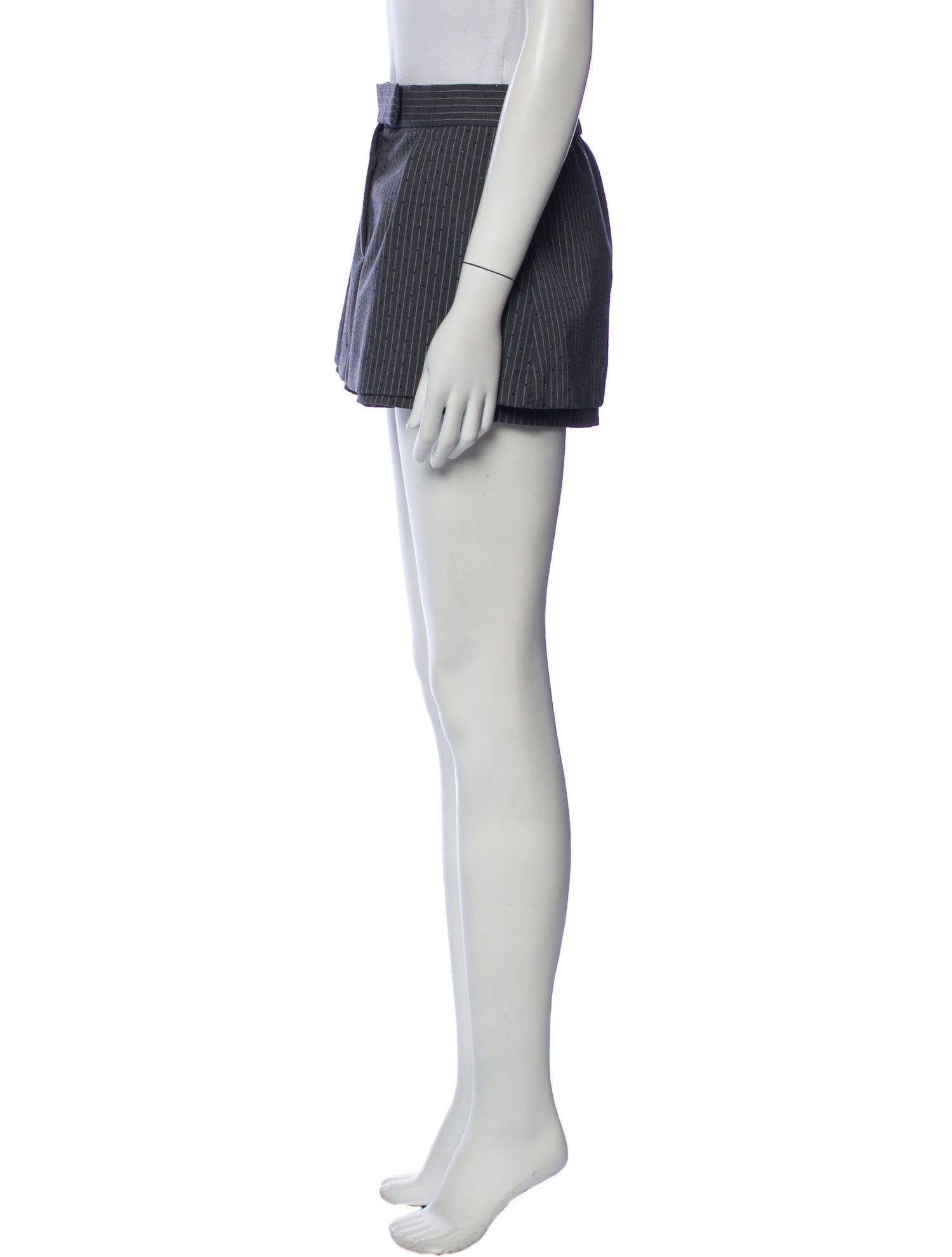 Maje Striped Mini Shorts