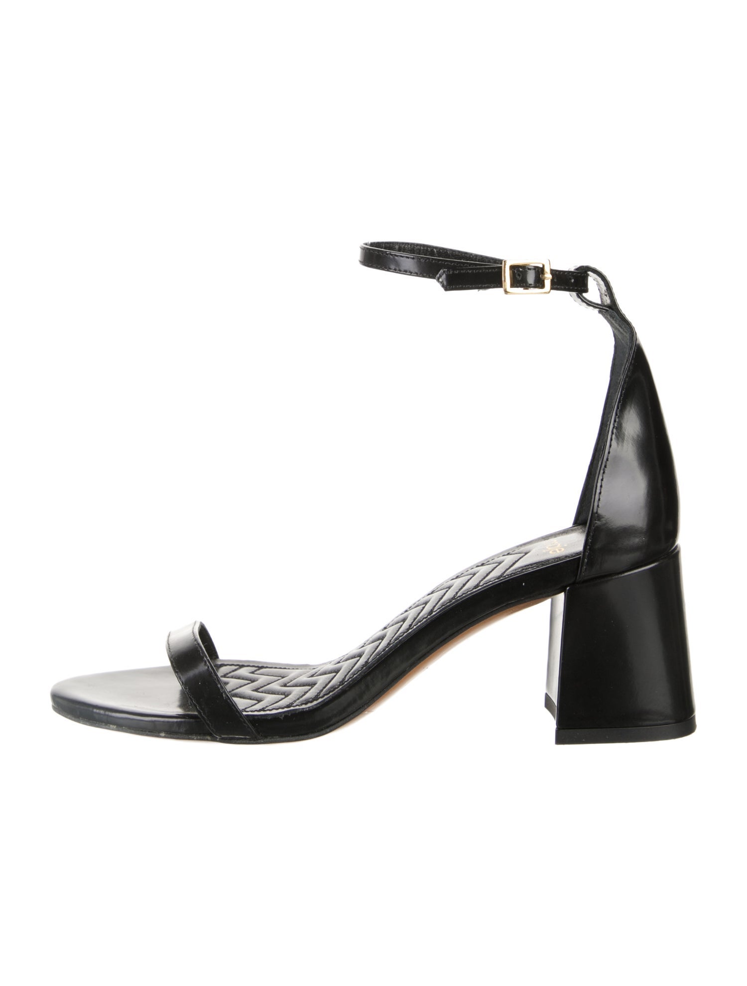 Maje Leather Chain-Link Accents Sandals