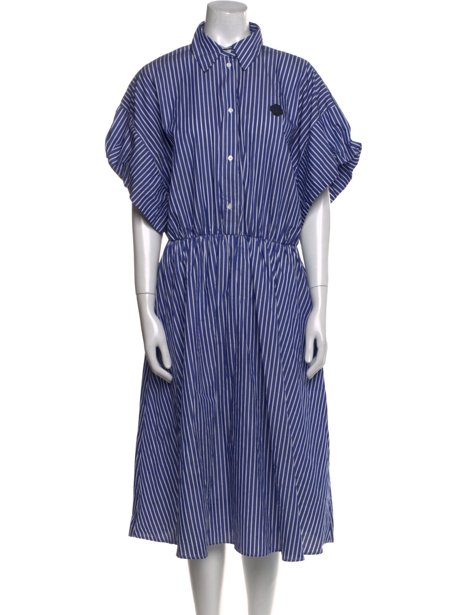 Maje Striped Midi Length Dress