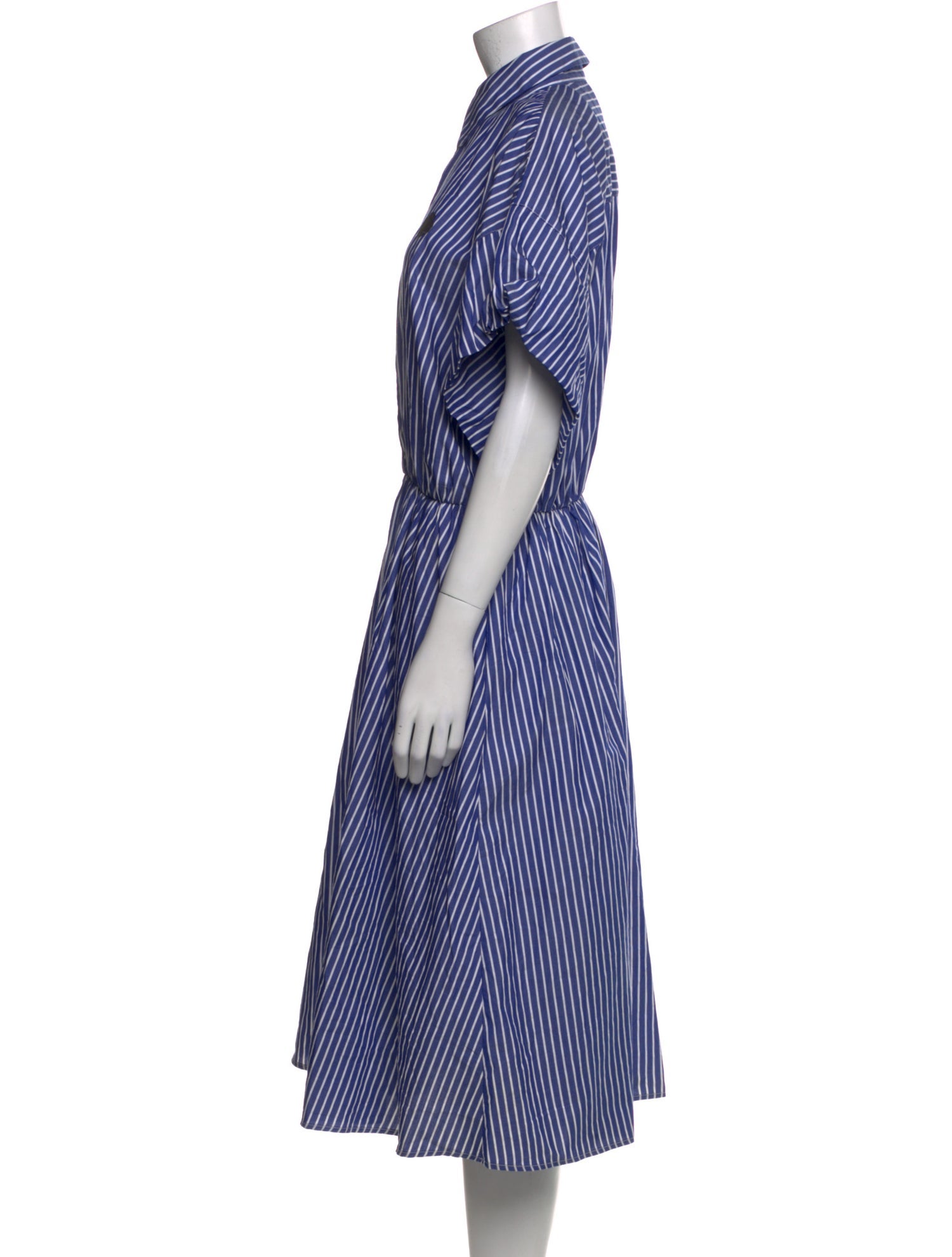 Maje Striped Midi Length Dress