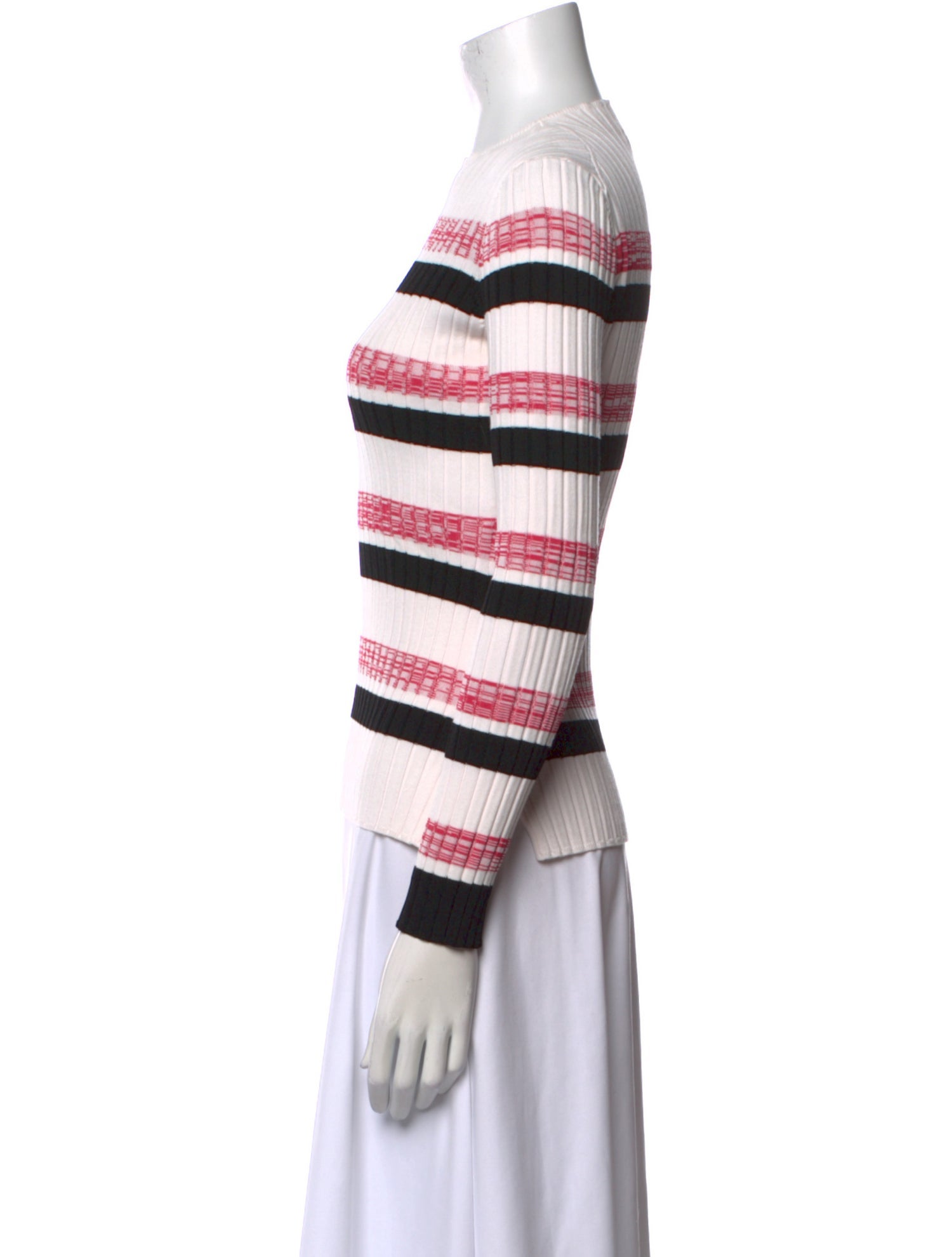 Maje Striped Crew Neck Top