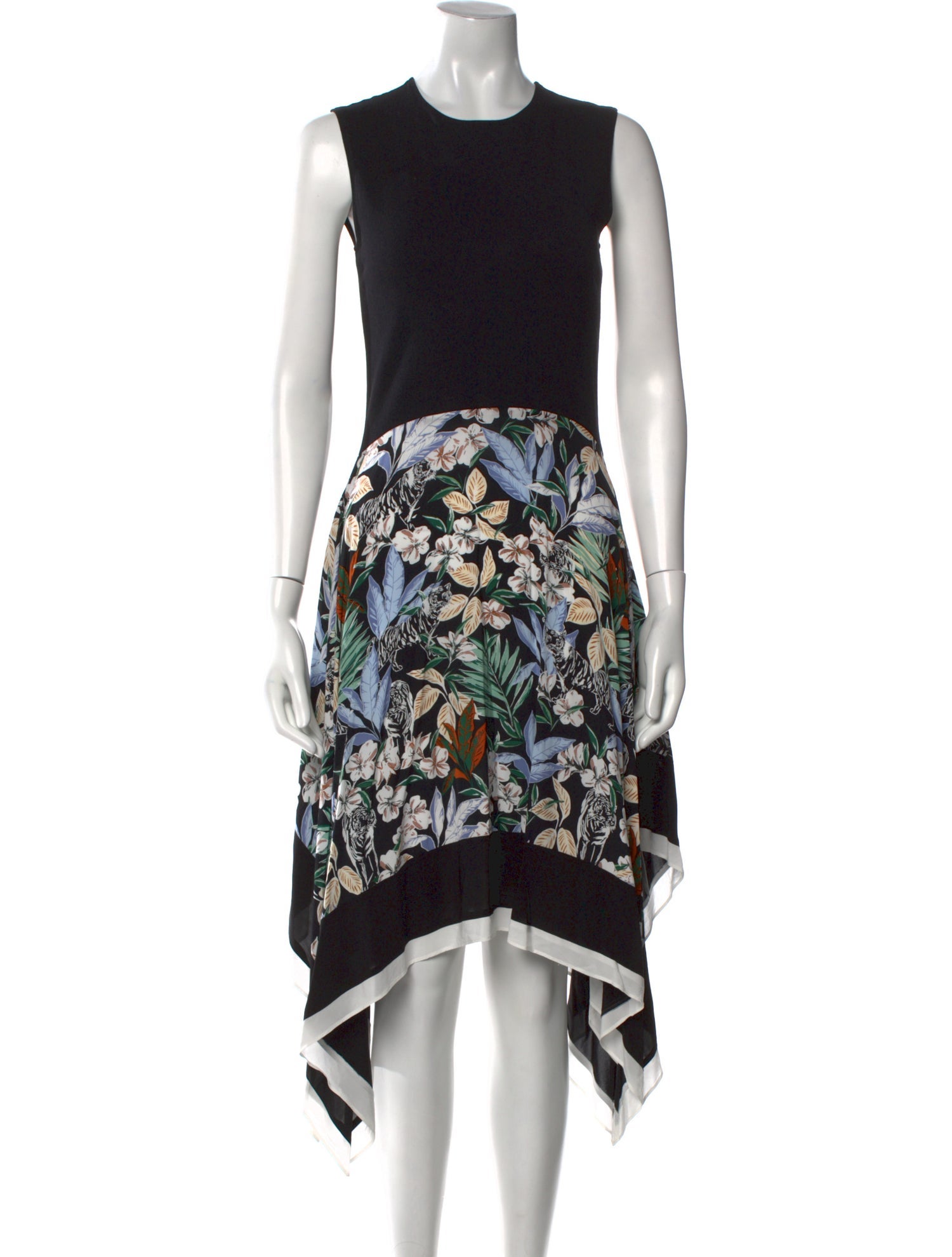 Maje Printed Midi Length Dress