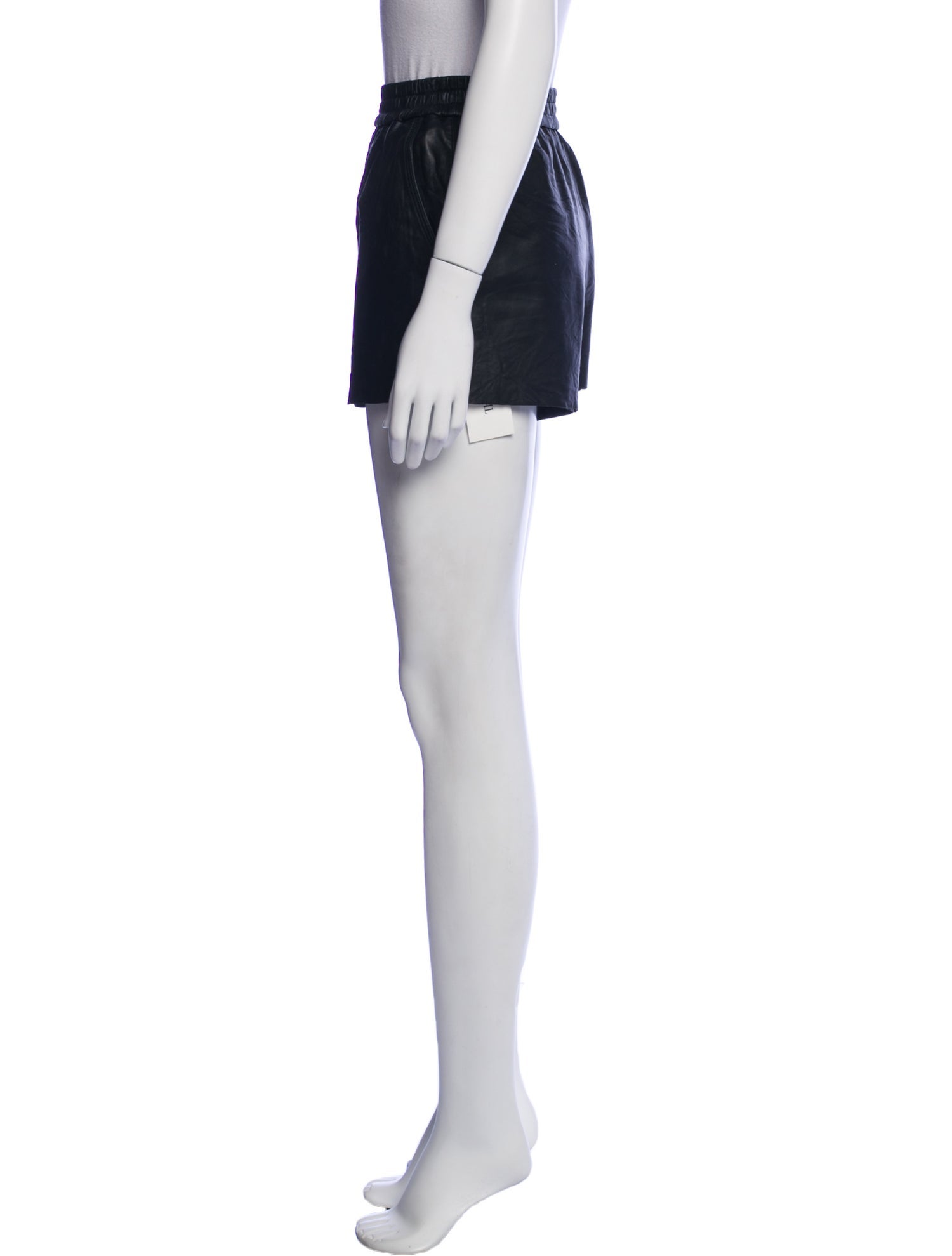 Maje Lamb Leather Mini Shorts