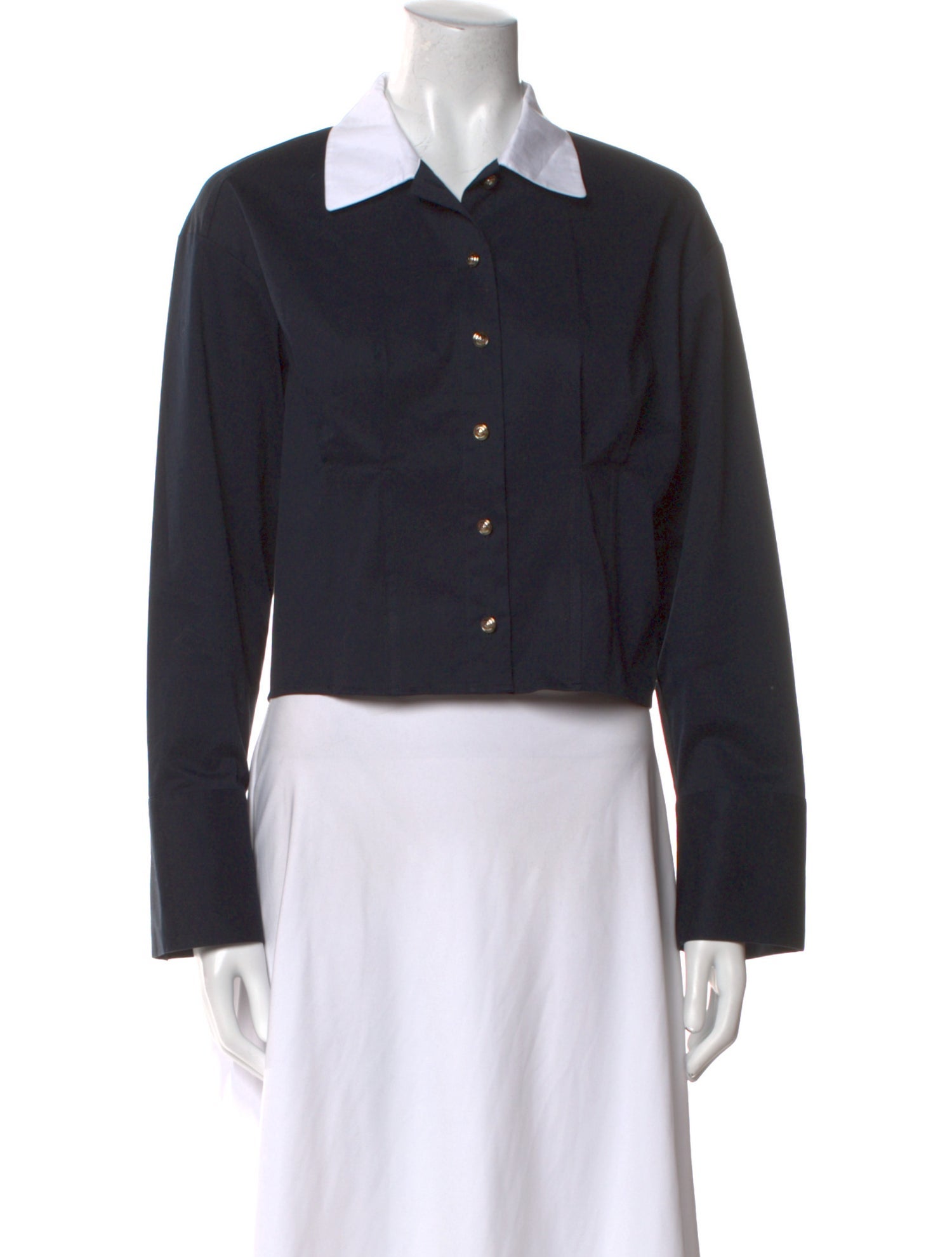 Maje Long Sleeve Button-Up Top