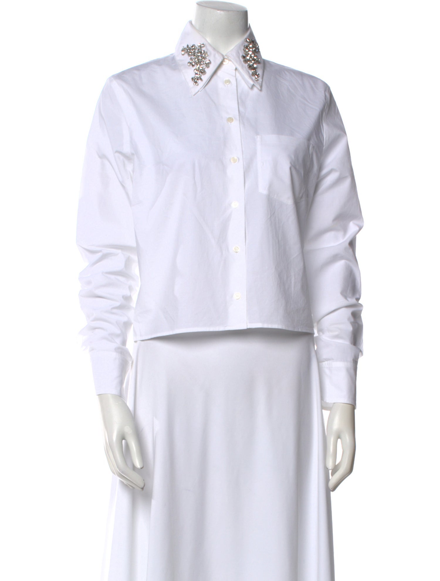 Maje Long Sleeve Button-Up Top