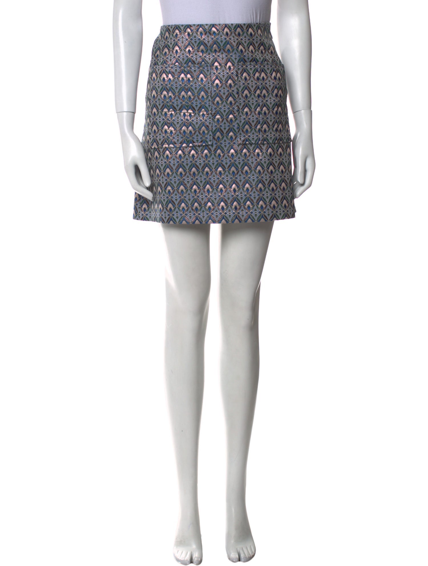 Maje Printed Mini Skirt