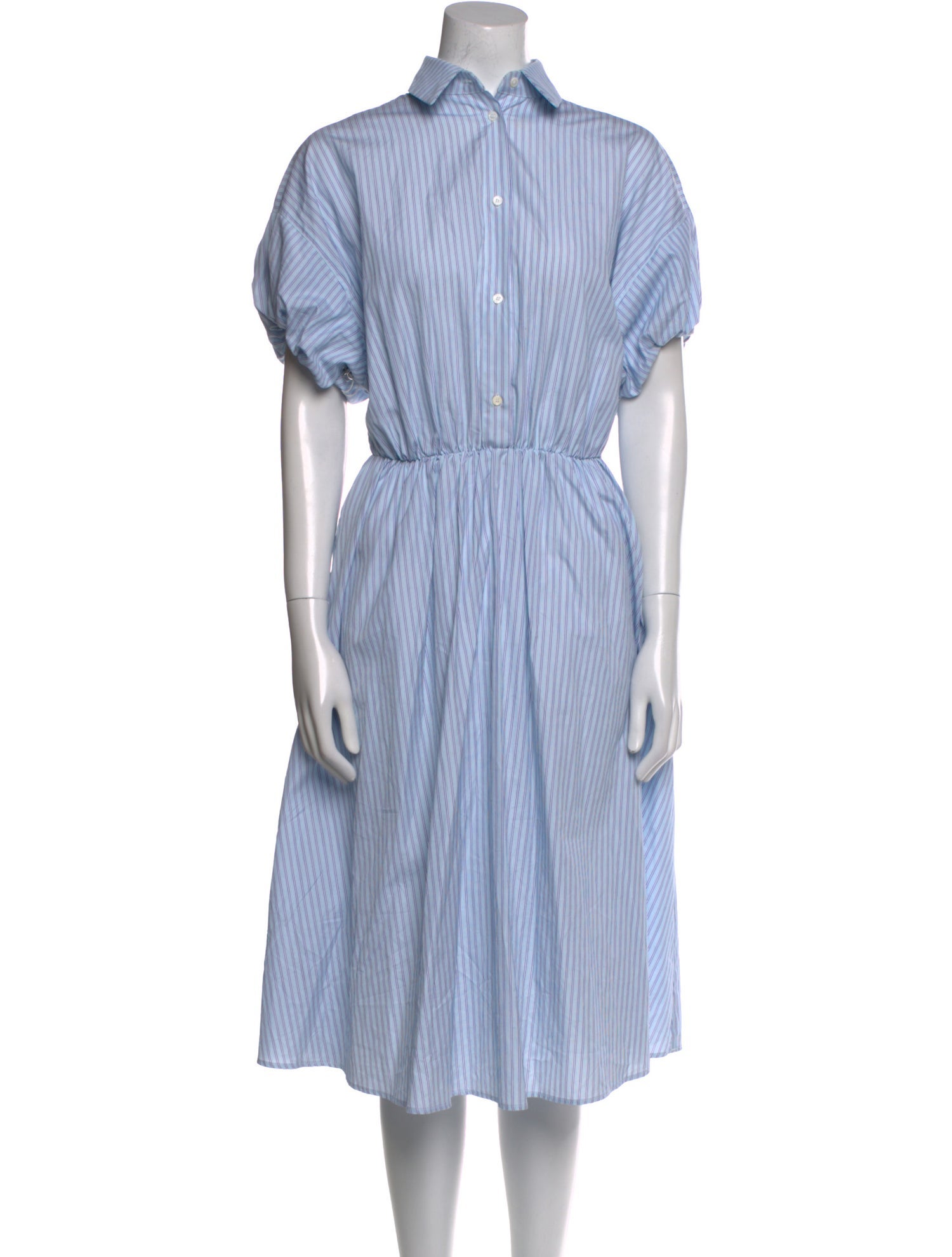 Maje Striped Midi Length Dress