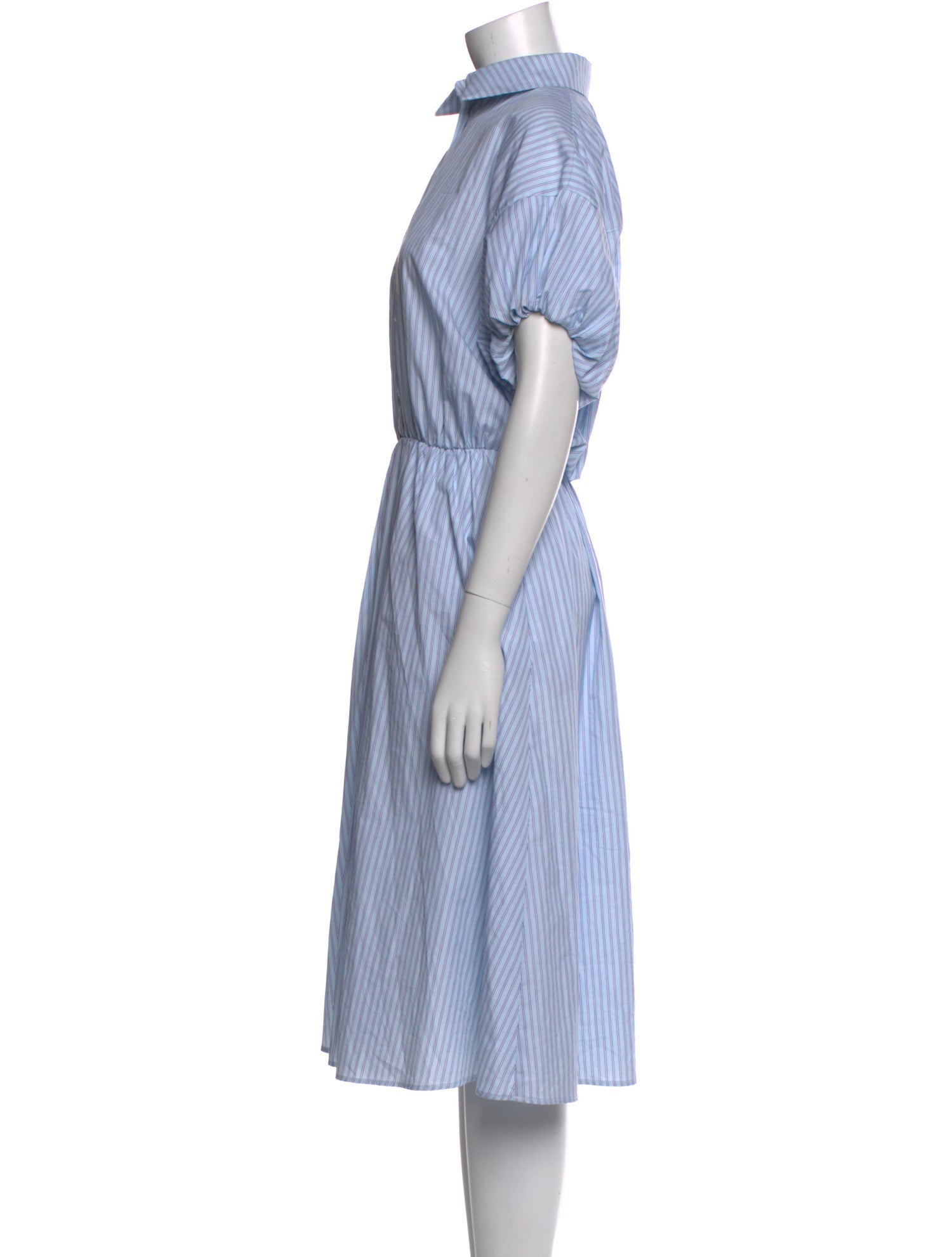 Maje Striped Midi Length Dress