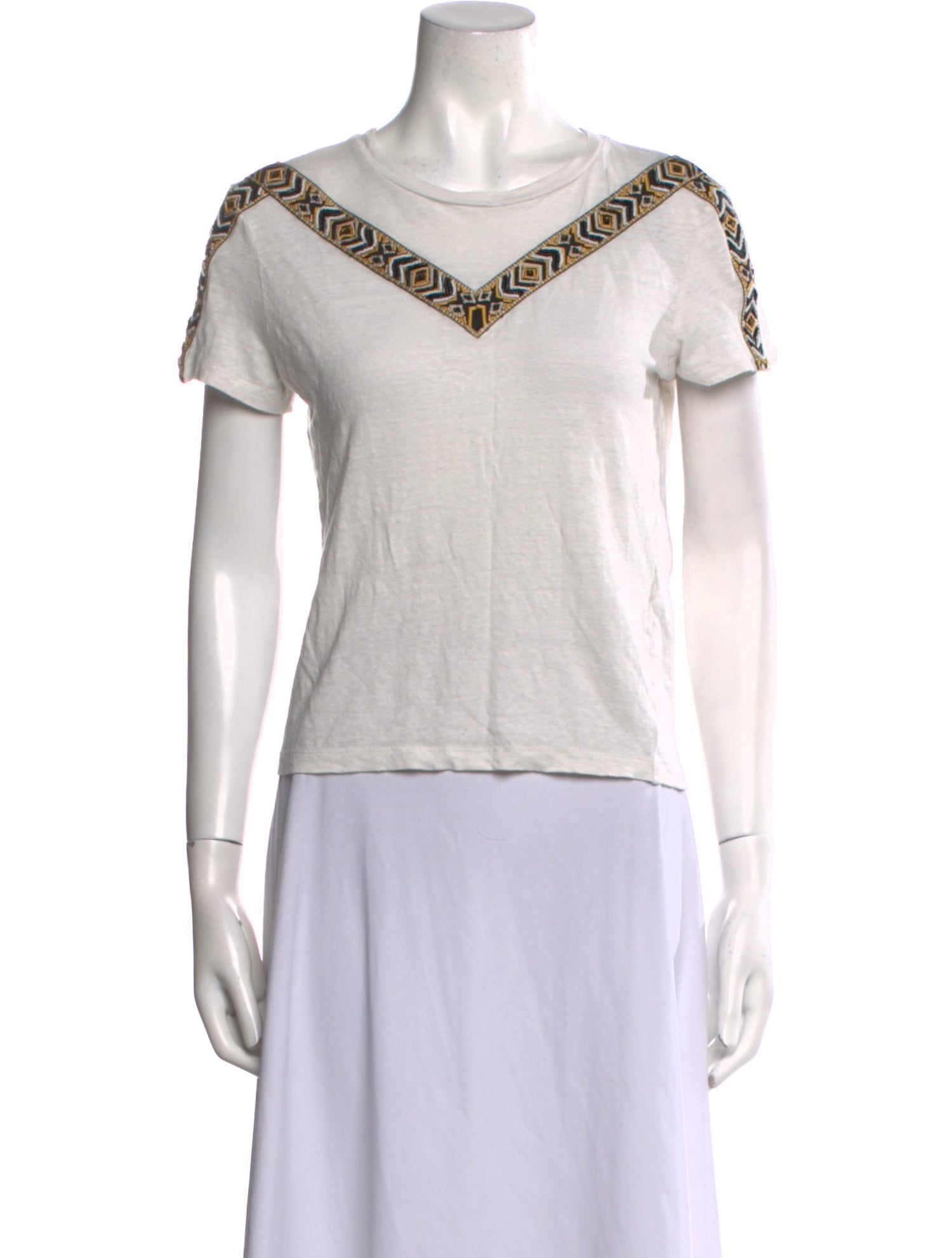 Maje V-Neck Short Sleeve T-Shirt