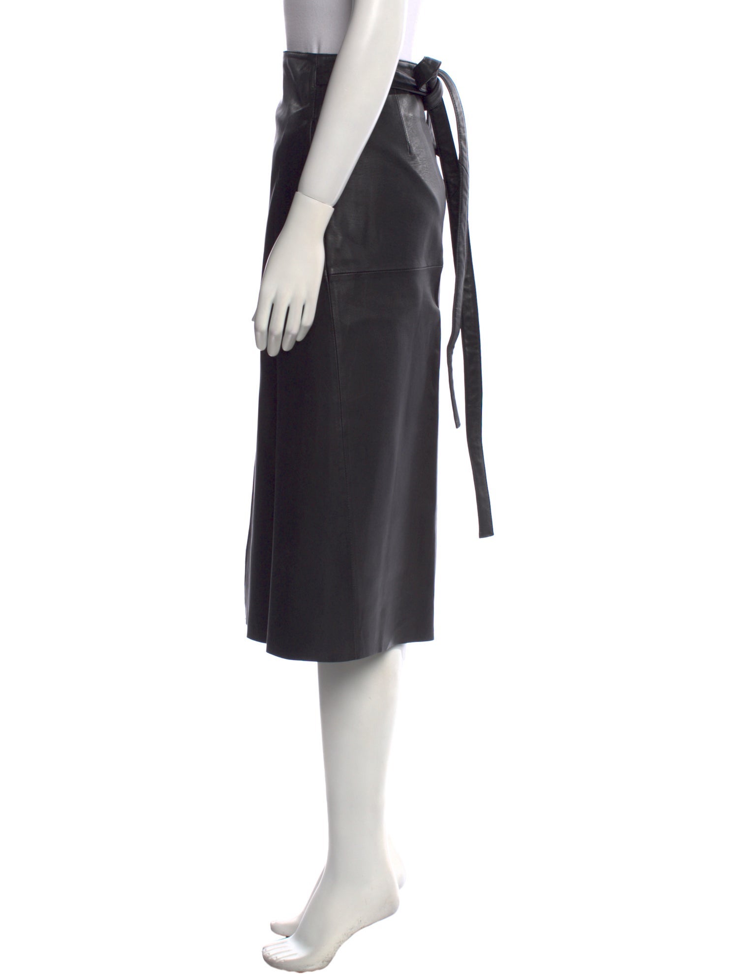 Maje Faux Leather Knee-Length Skirt