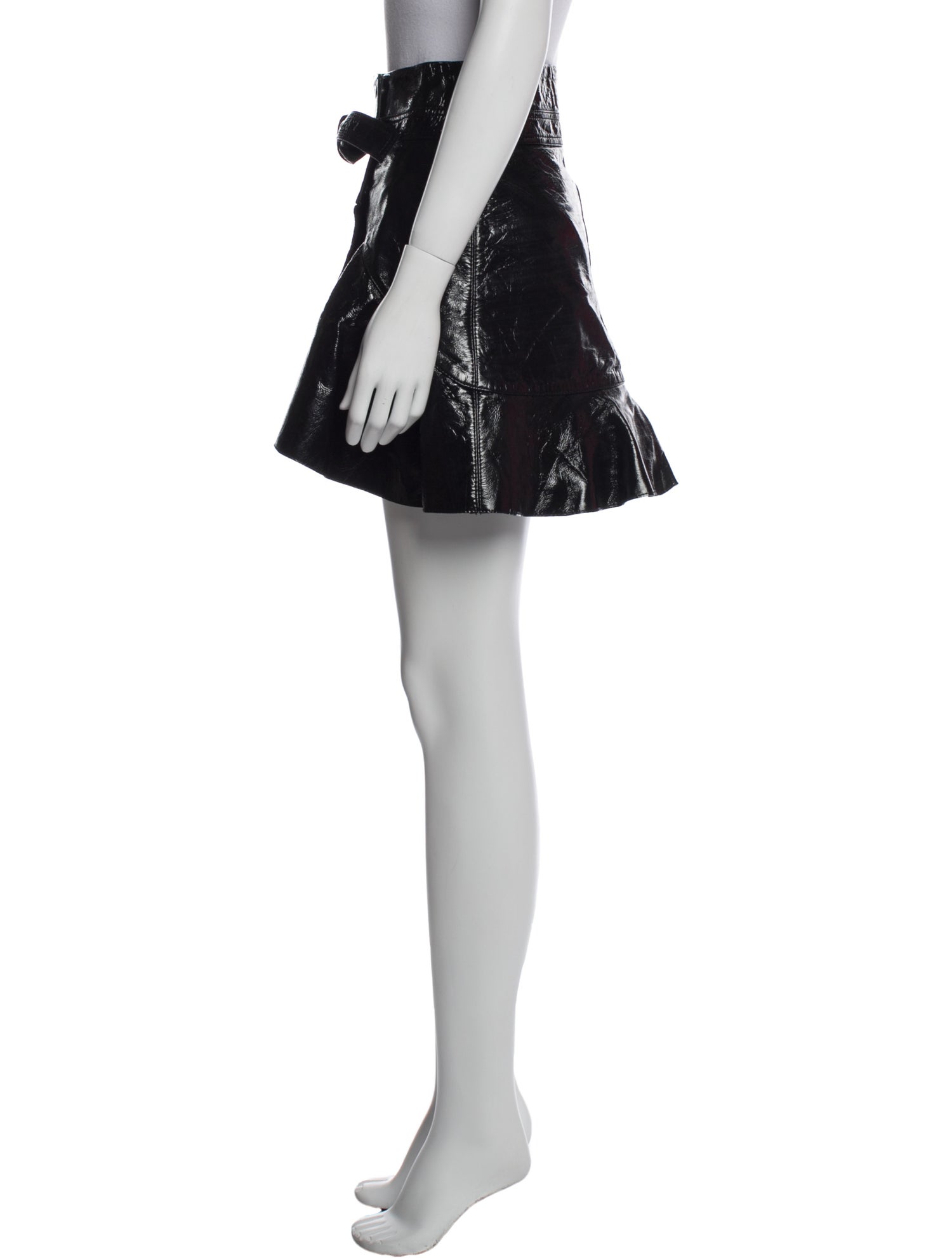 Maje Leather Mini Skirt