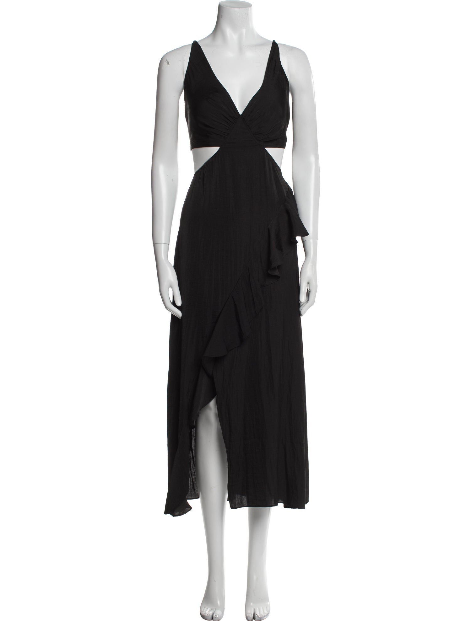 Maje V-Neck Long Dress