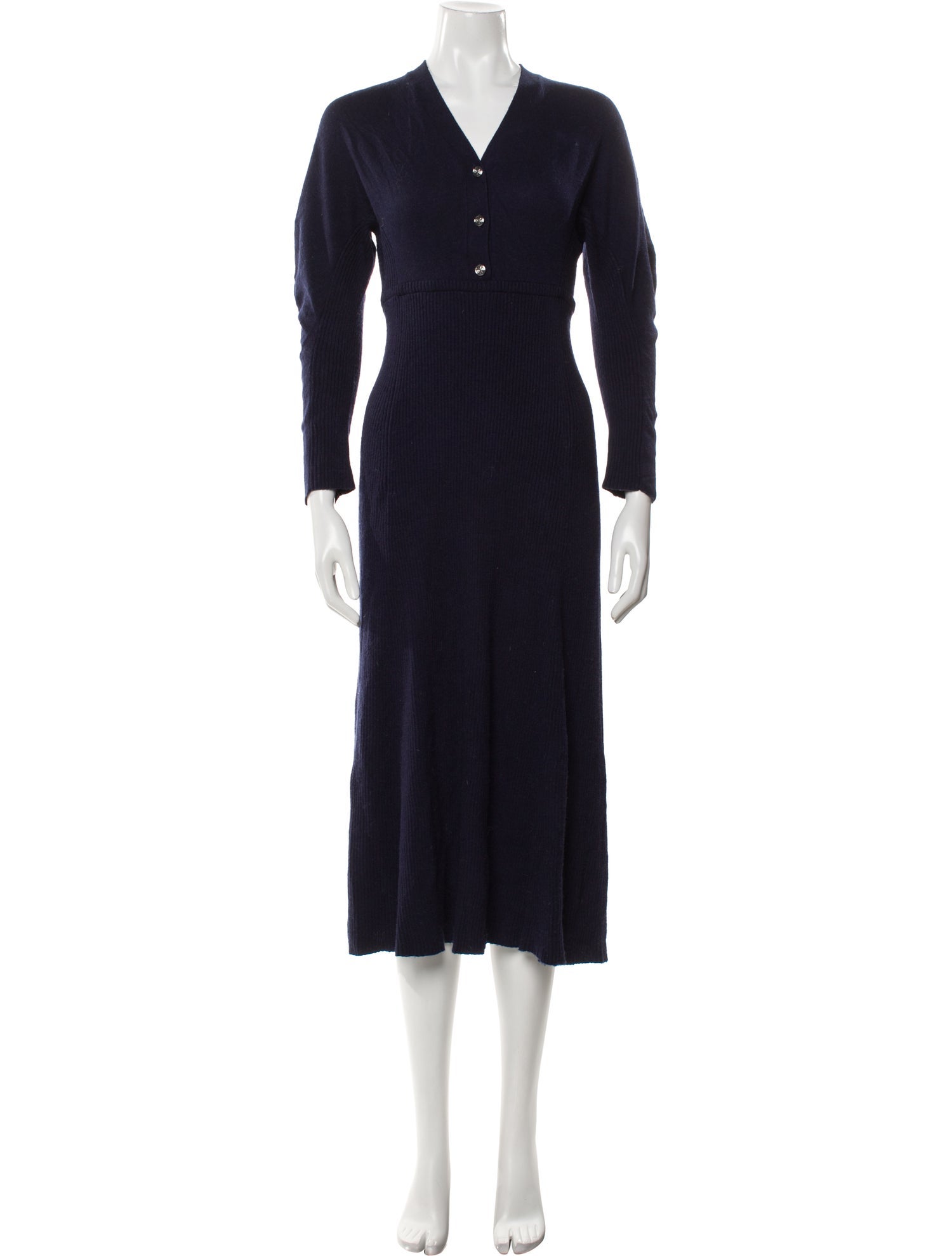 Maje V-Neck Midi Length Dress