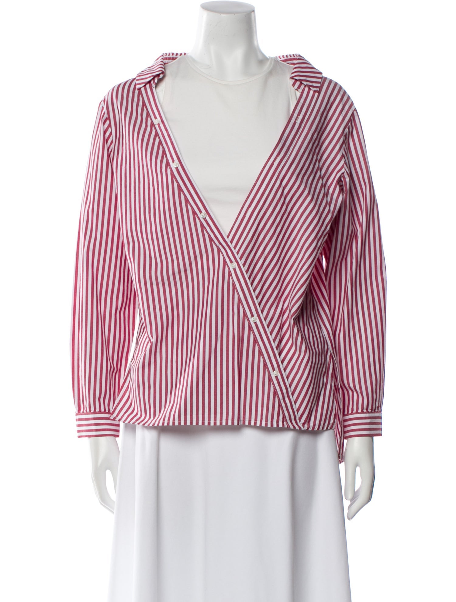 Maje Striped Long Sleeve Blouse