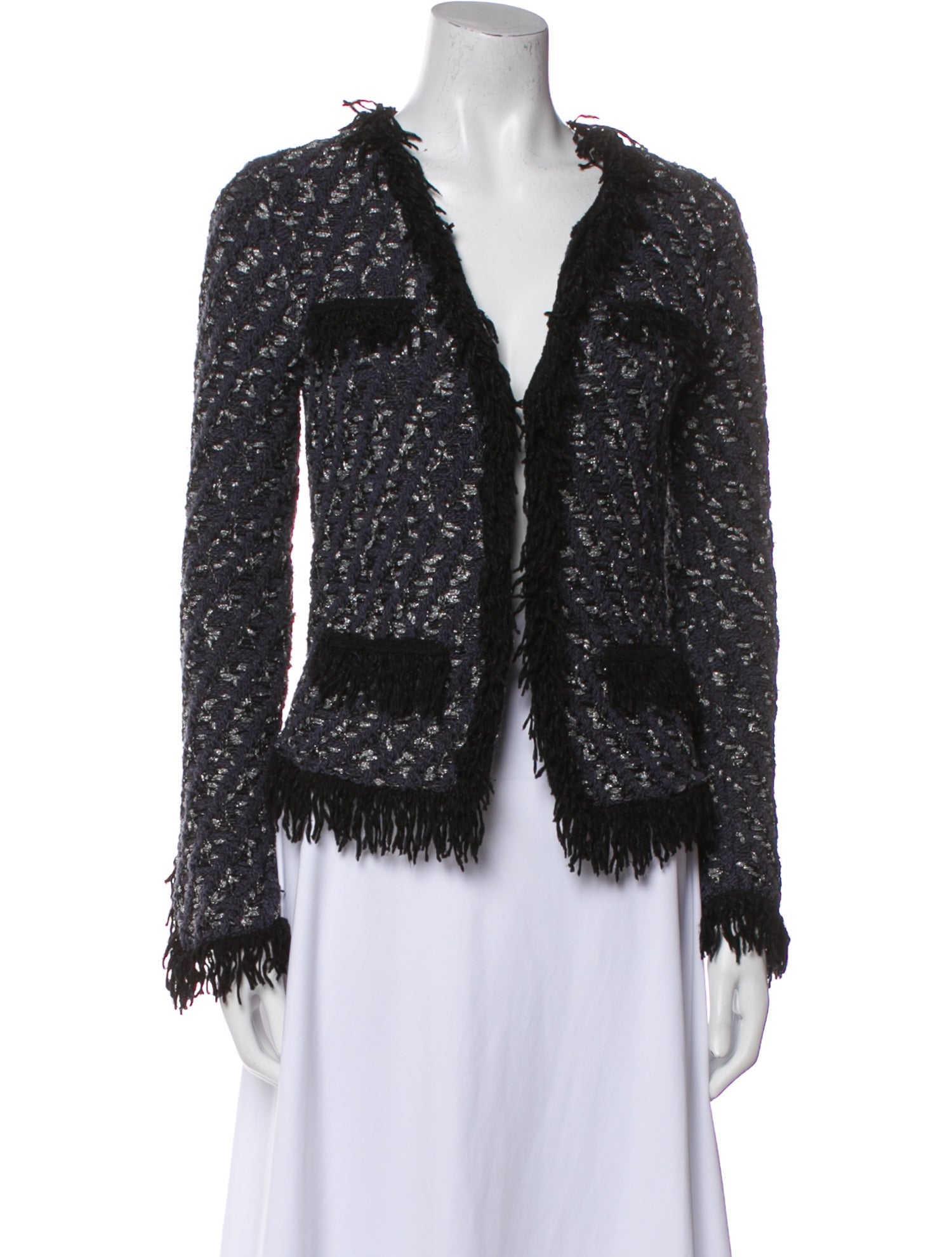 Maje Tweed Pattern Evening Jacket