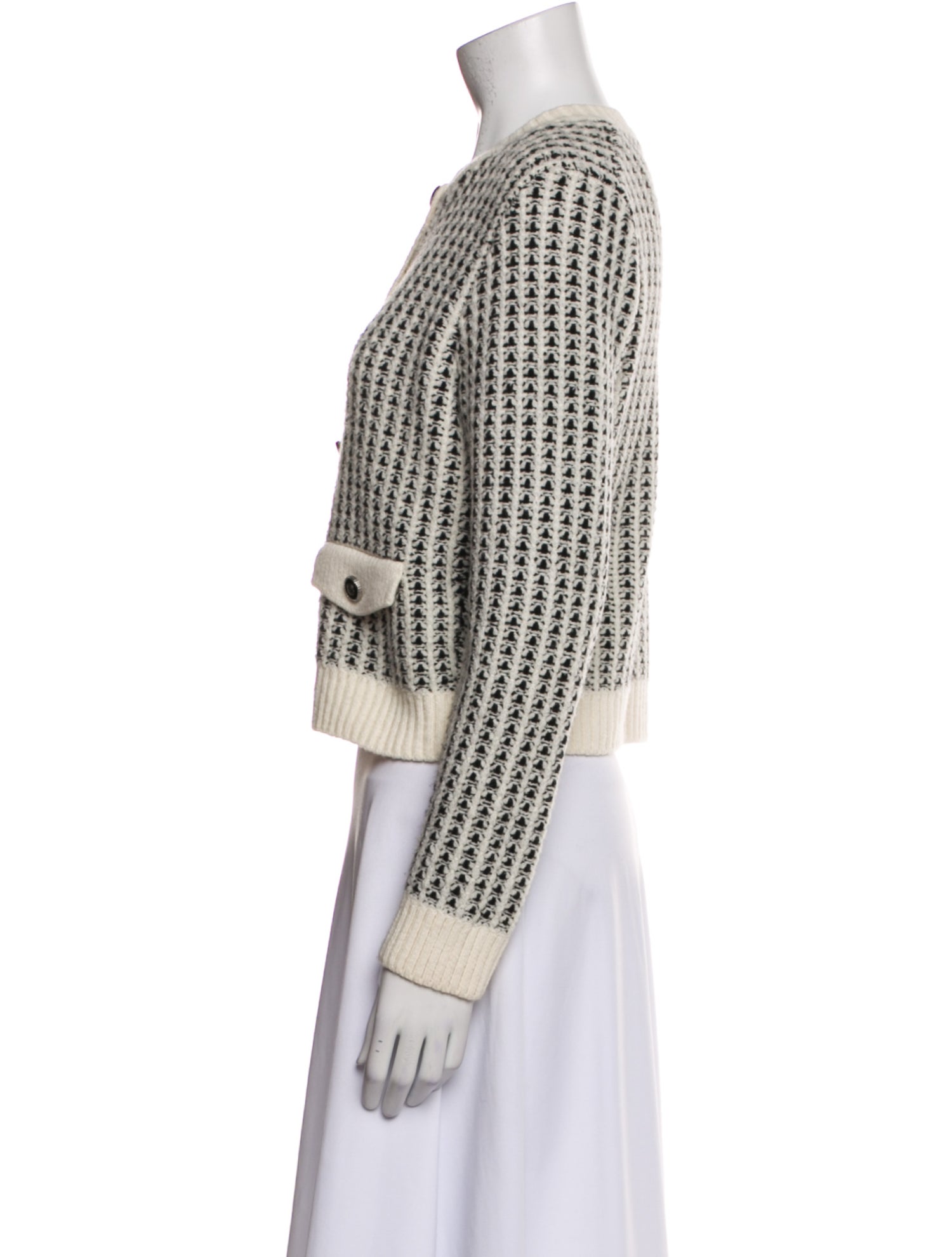 Maje Wool Tweed Pattern Evening Jacket