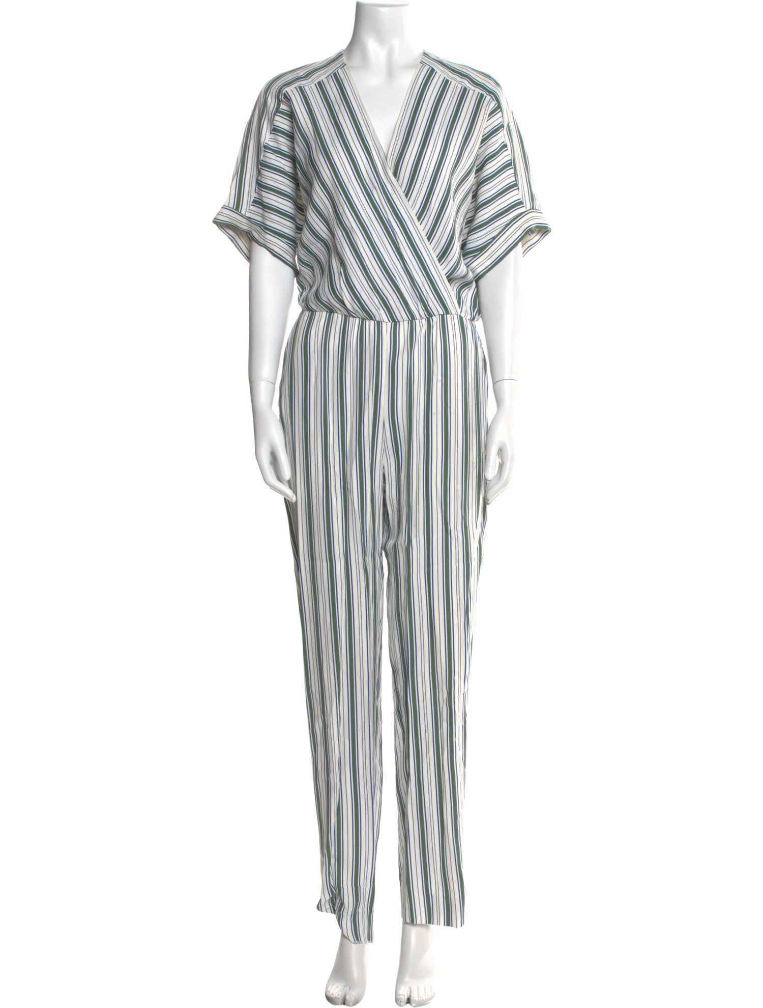 Maje Striped V-Neck Jumpsuit