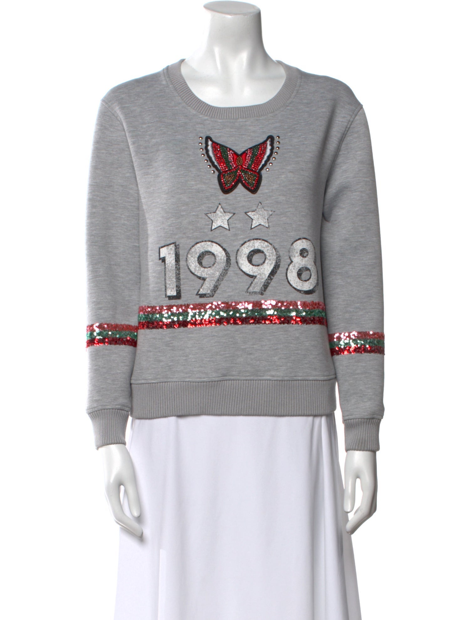 Maje Graphic Print Crew Neck Sweatshirt