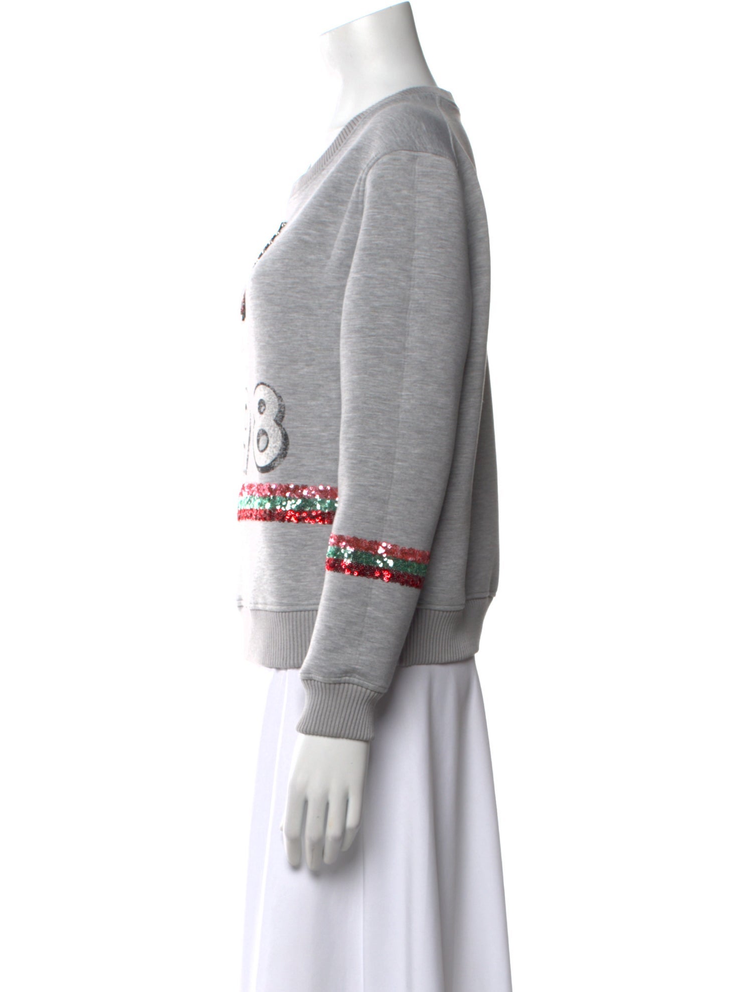 Maje Graphic Print Crew Neck Sweatshirt