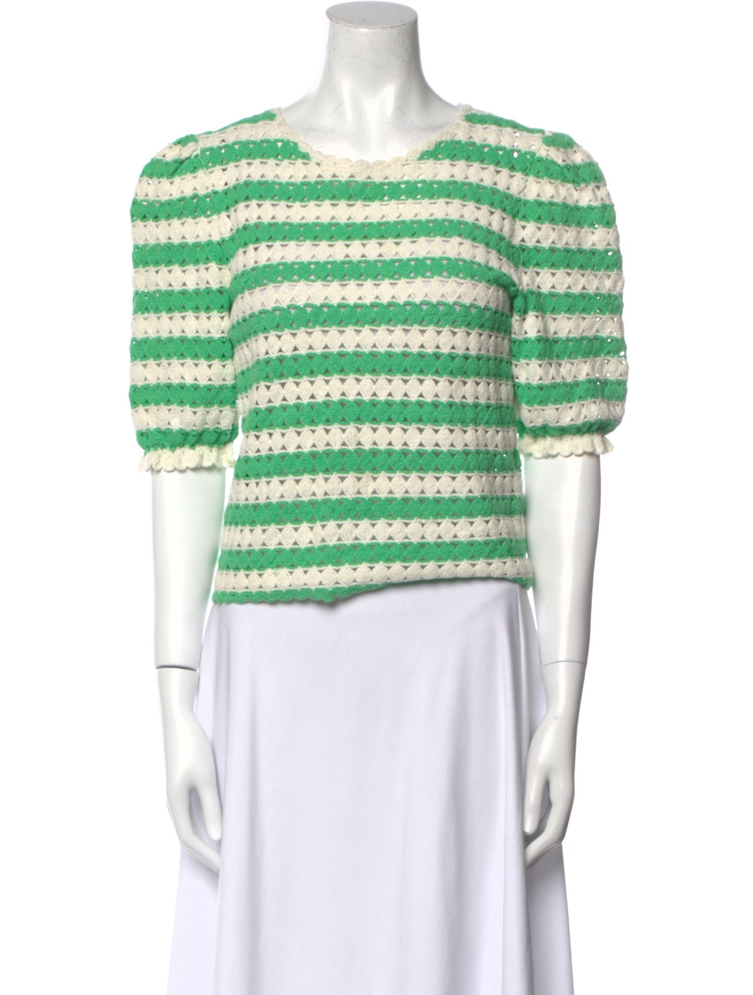 Maje Striped Crew Neck Sweater