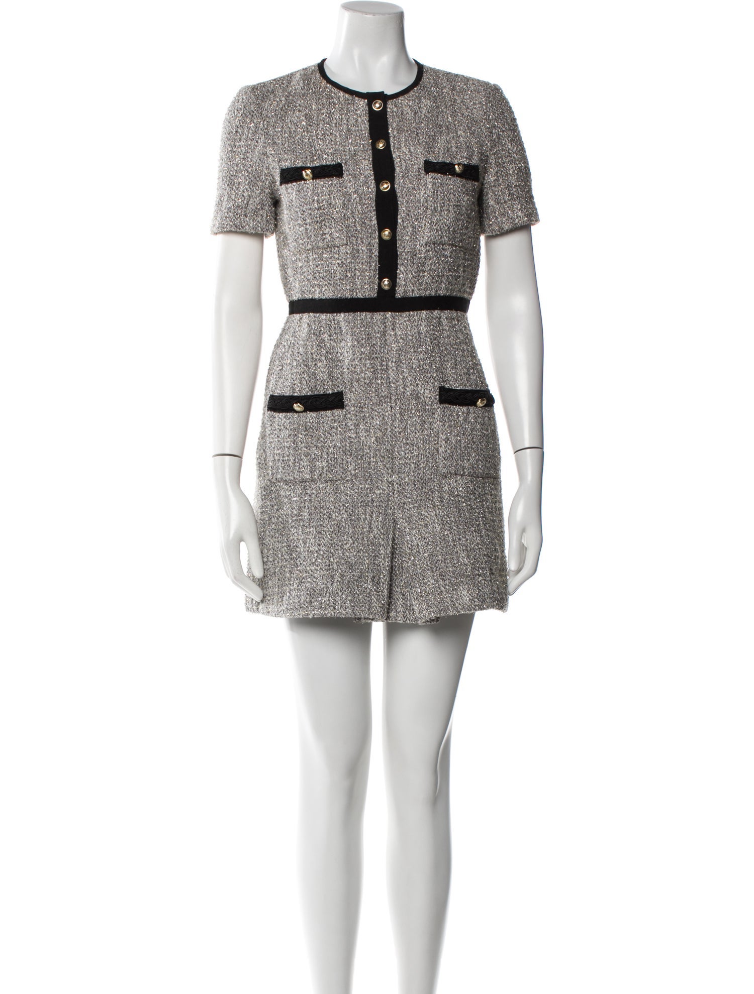 Maje Crew Neck Mini Dress