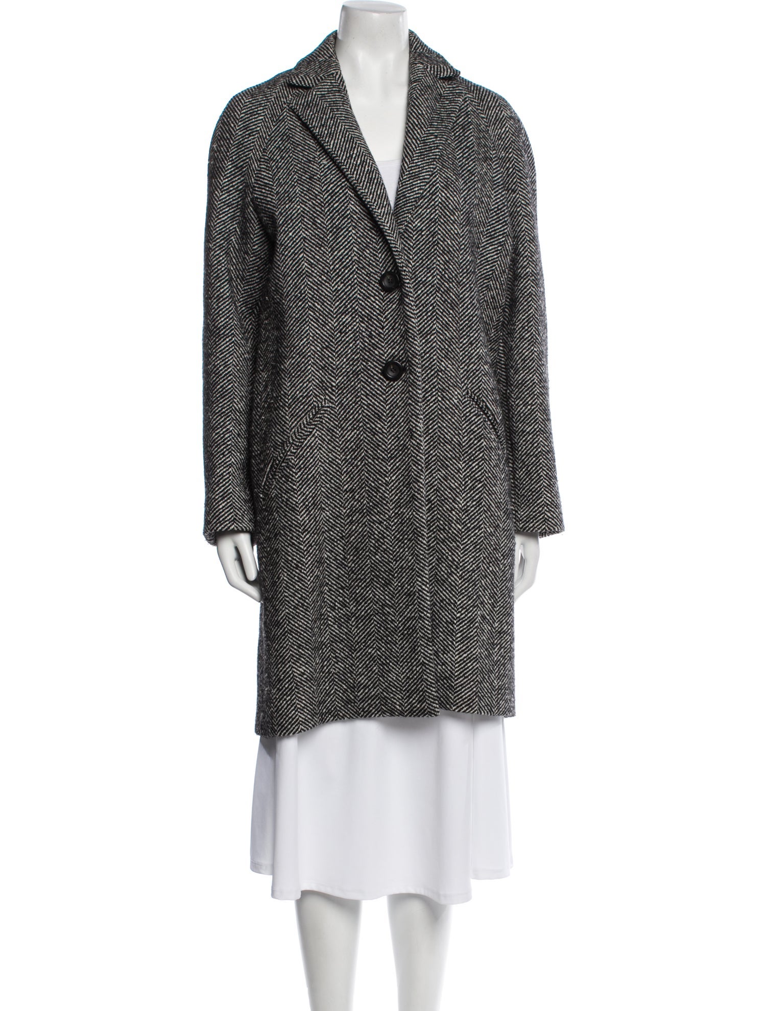 Maje Wool Printed Coat