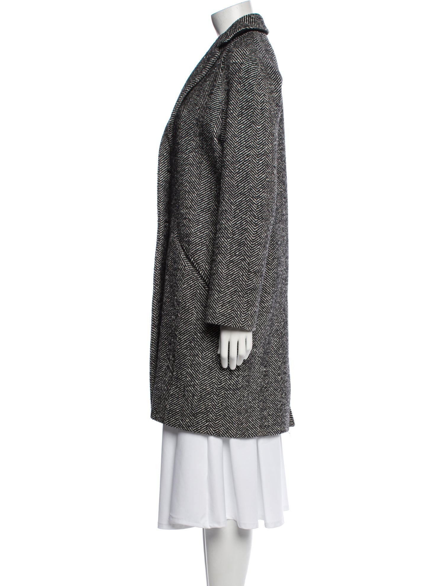 Maje Wool Printed Coat