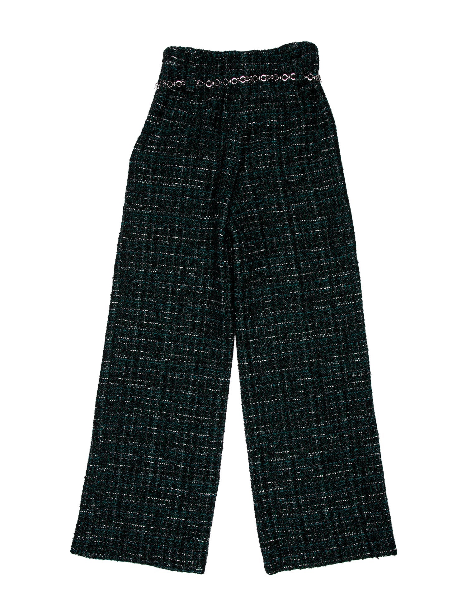 Maje Tweed Pattern Wide Leg Pants