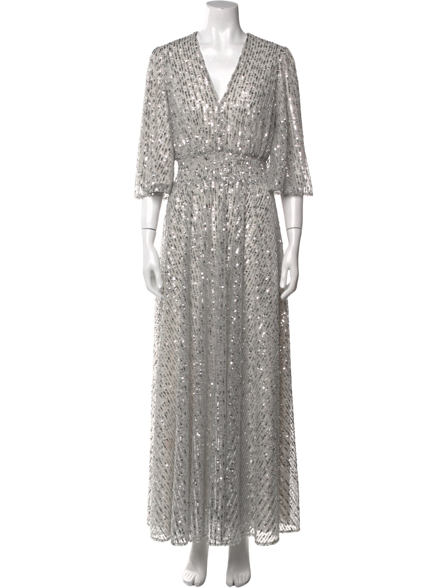 Maje V-Neck Long Dress