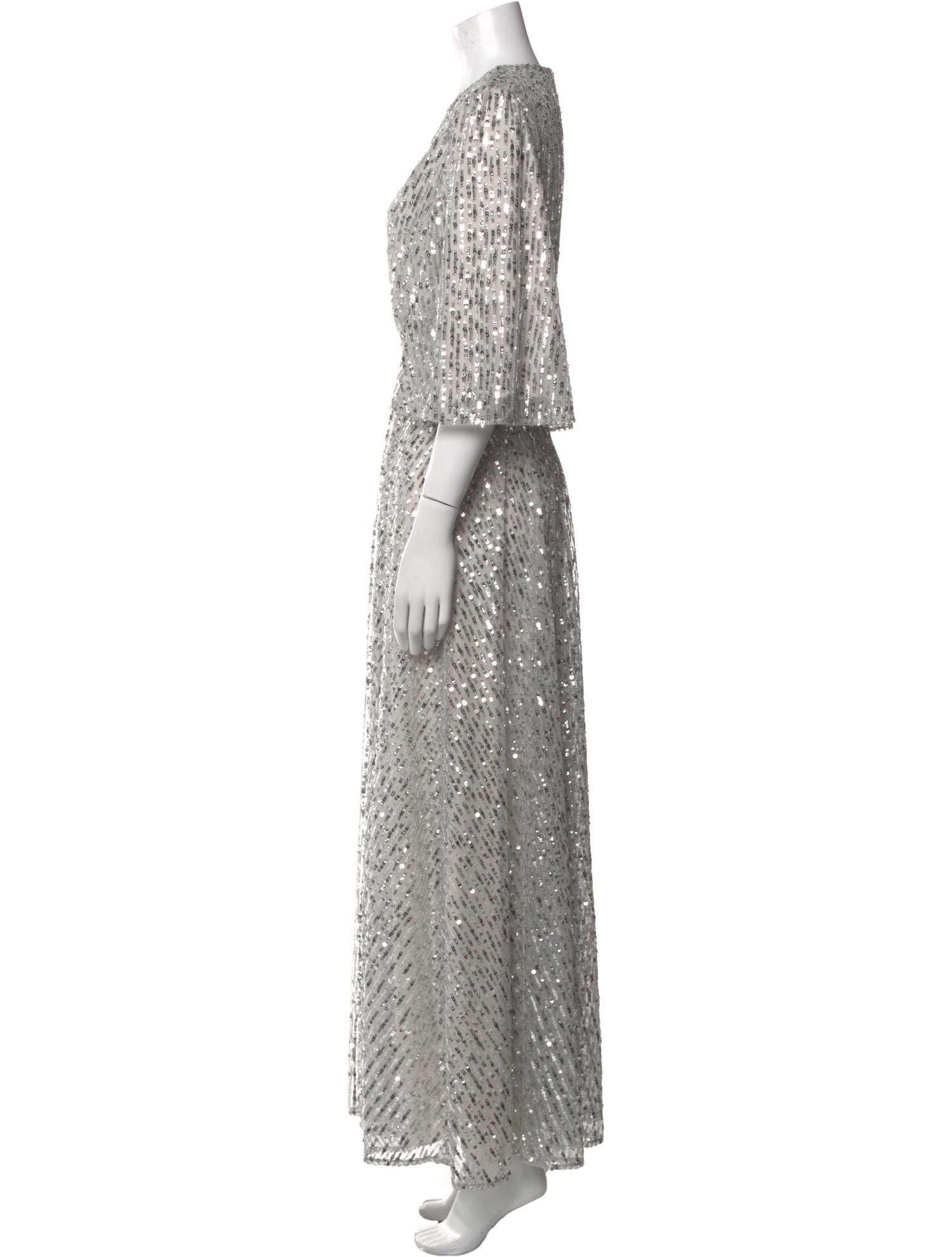 Maje V-Neck Long Dress