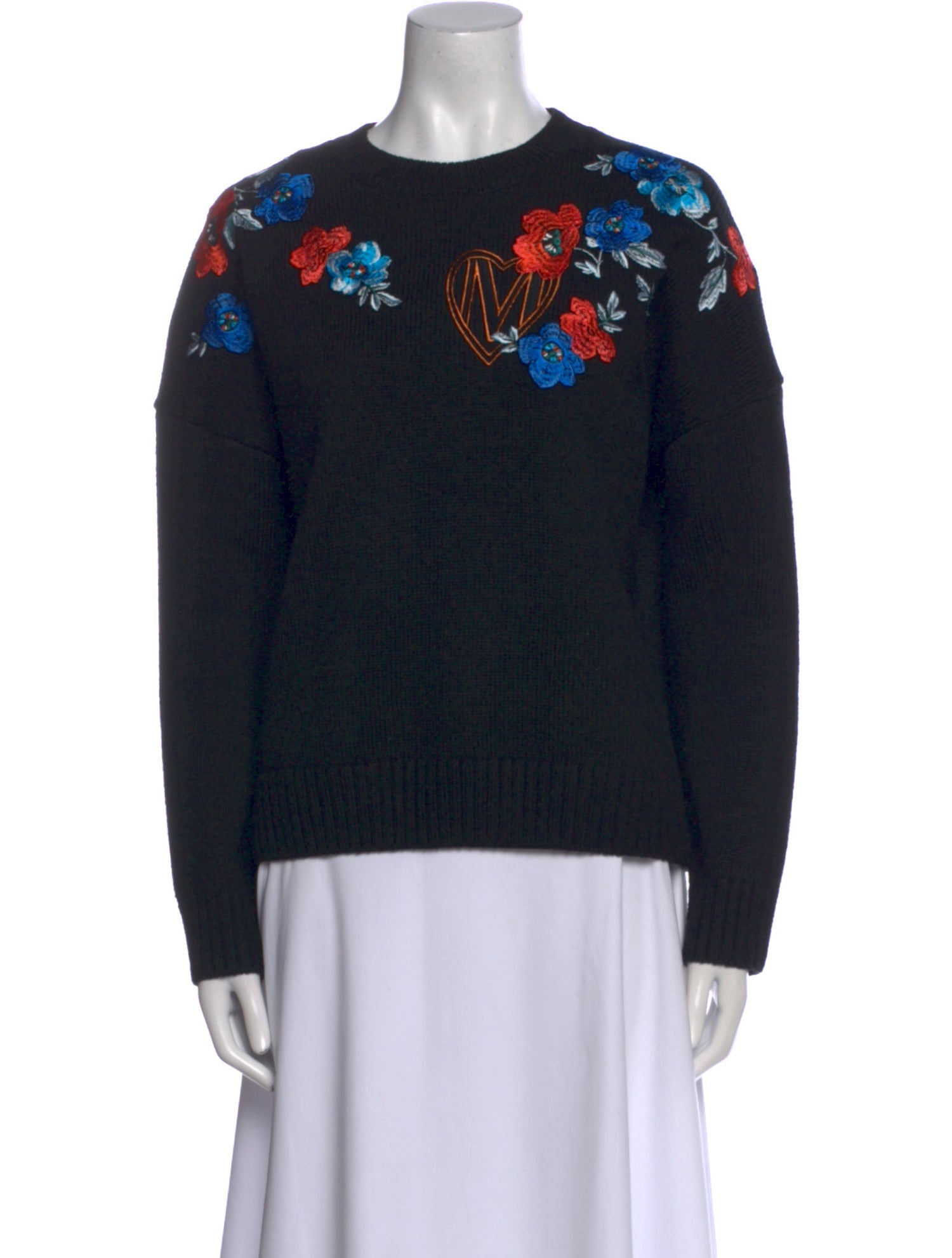 Maje Printed Crew Neck Sweater