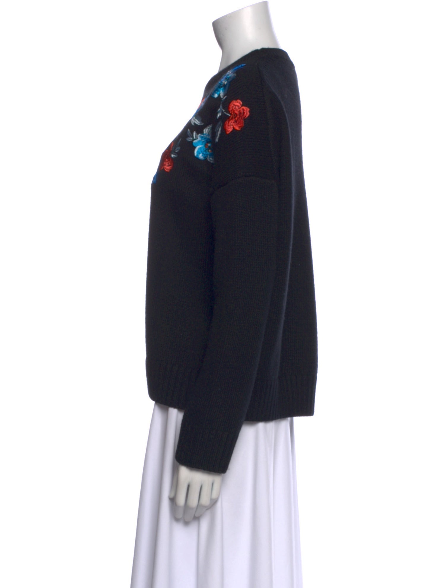 Maje Printed Crew Neck Sweater