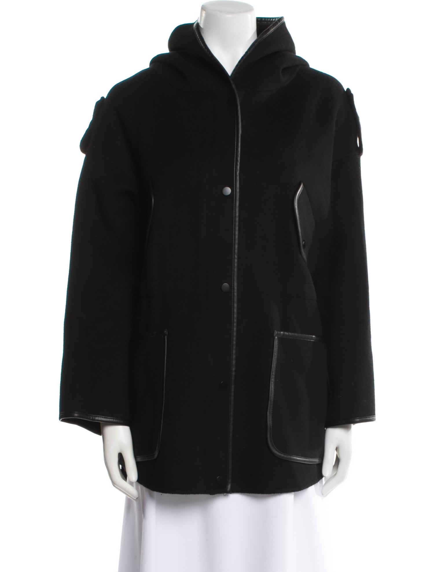 Maje Wool Faux Fur Coat