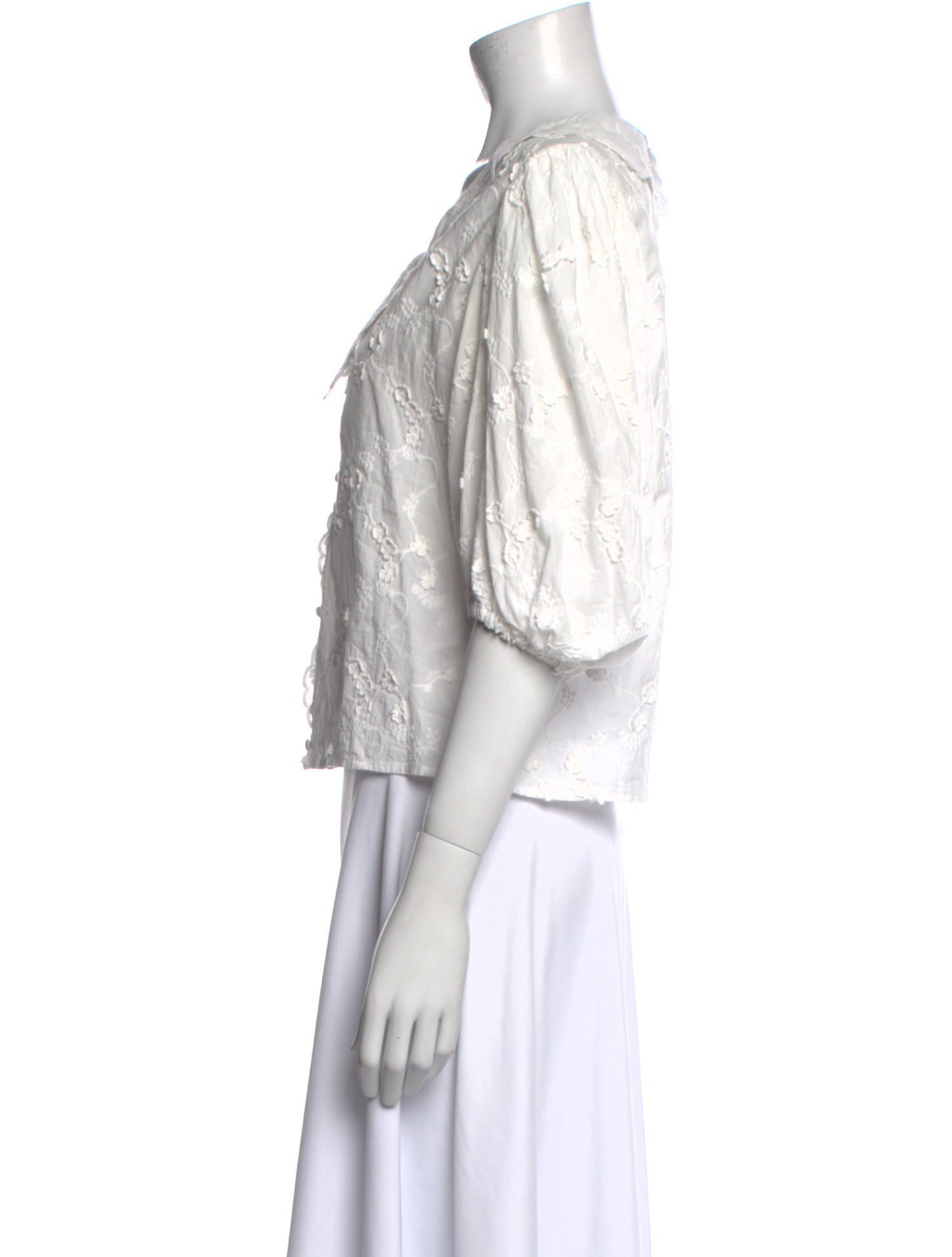 Maje V-Neck Three-Quarter Sleeve Blouse