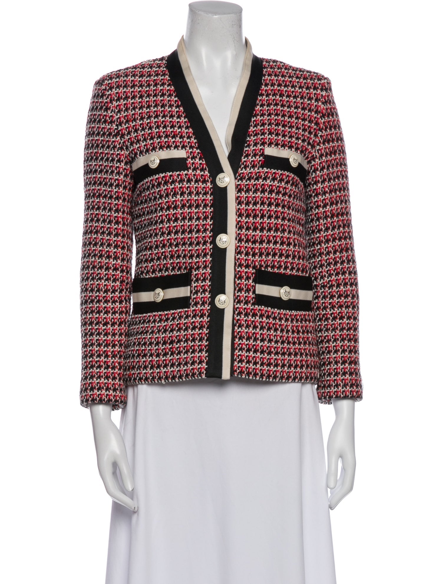 Maje Tweed Pattern Jacket