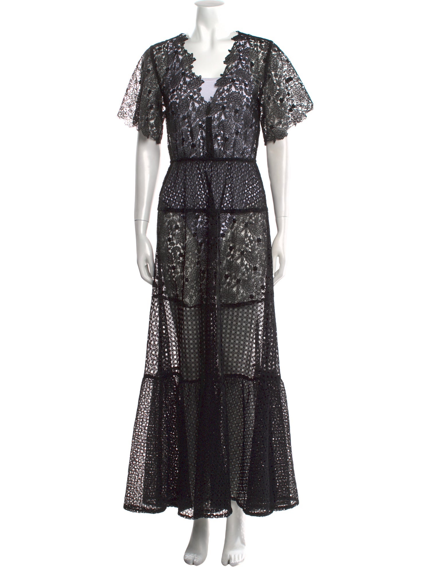 Maje Lace Long Dress