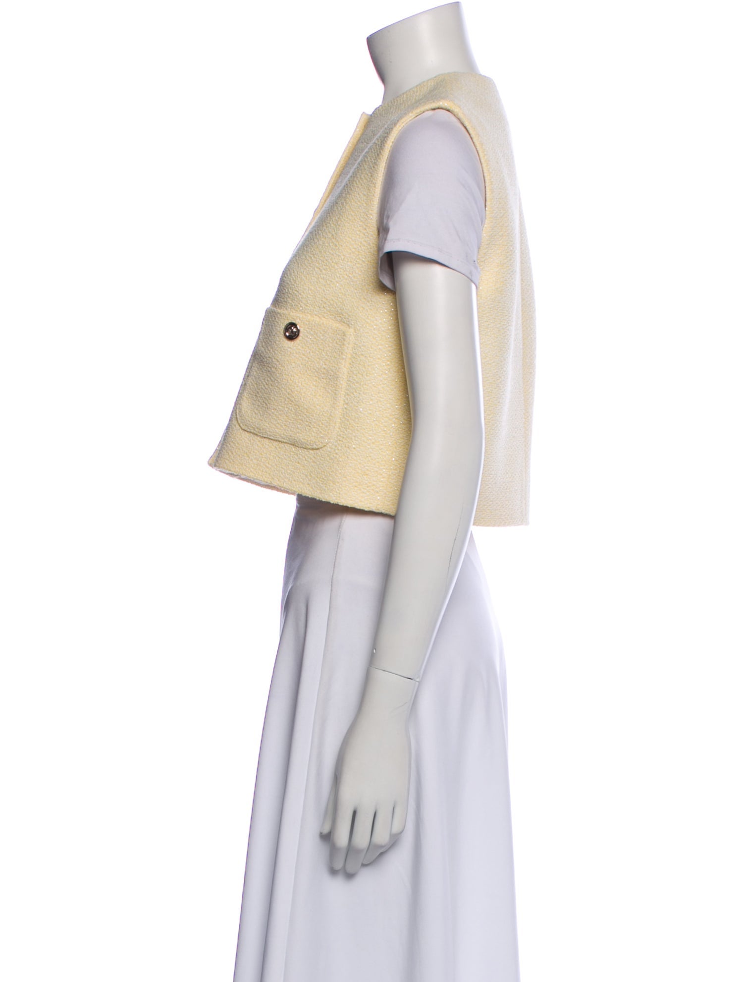 Maje Tweed Pattern Vest